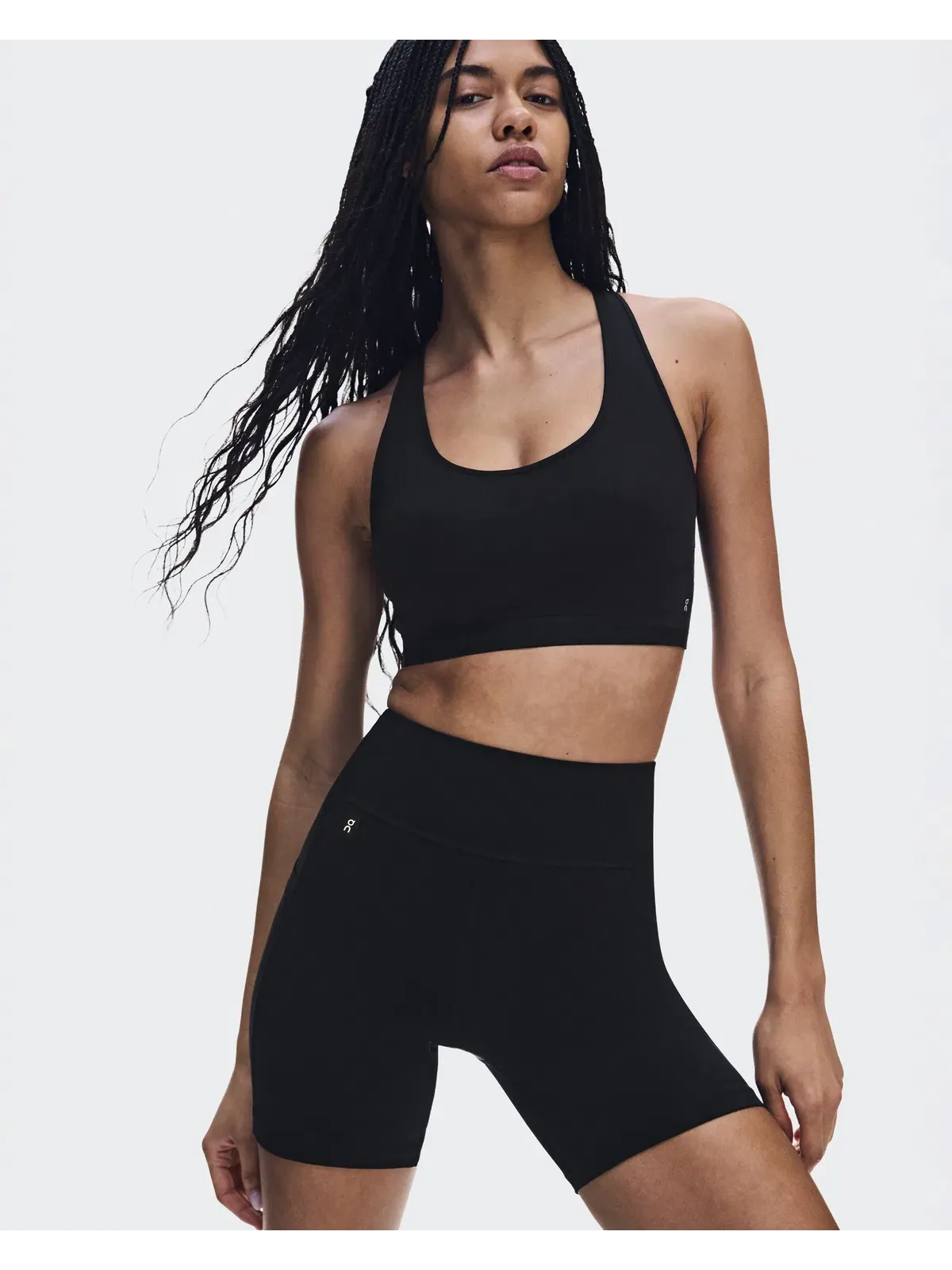 Женские шорты-леггинсы для тренировок с высокой посадкой и карманами Train Tights Short 6" On Black — 5