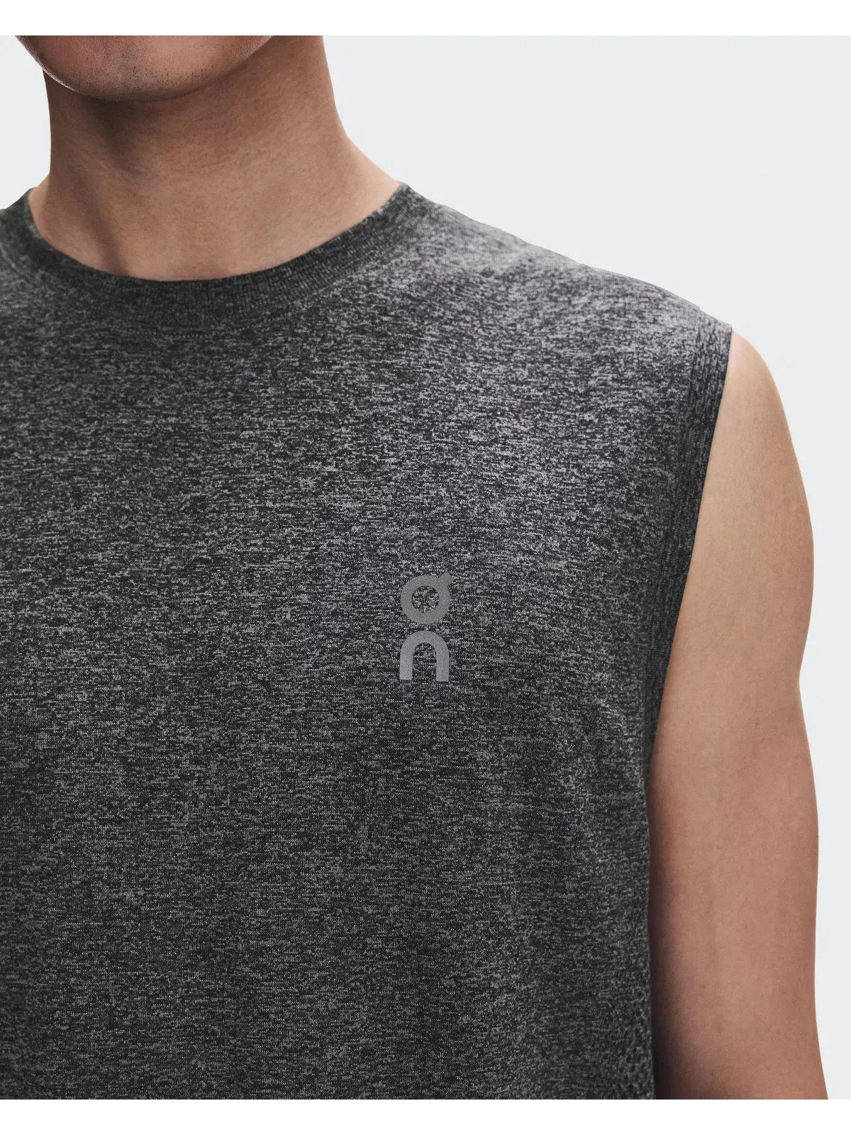 Мужская майка для тренировок бесшовная с сетчатыми вставками Train Flex Tank On, Ember Heather — 3