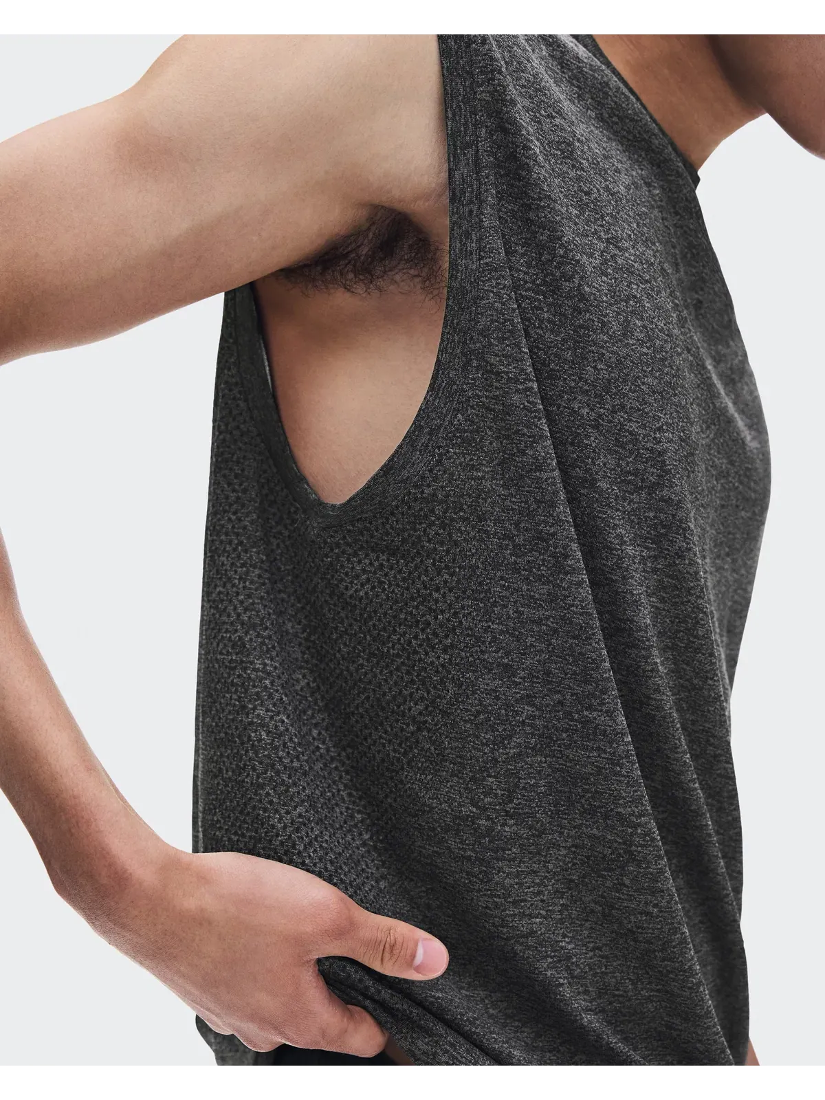 Мужская майка для тренировок бесшовная с сетчатыми вставками Train Flex Tank On, Ember Heather — 7