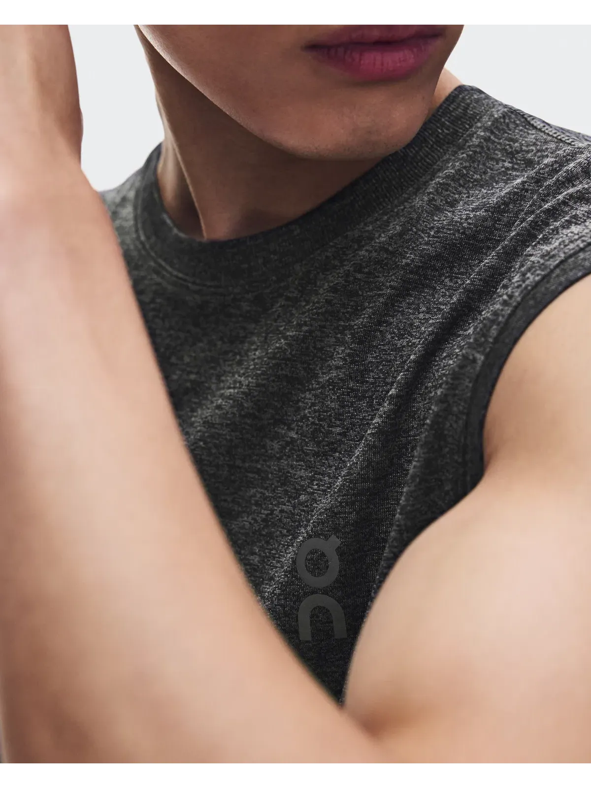 Мужская майка для тренировок бесшовная с сетчатыми вставками Train Flex Tank On, Ember Heather — 8