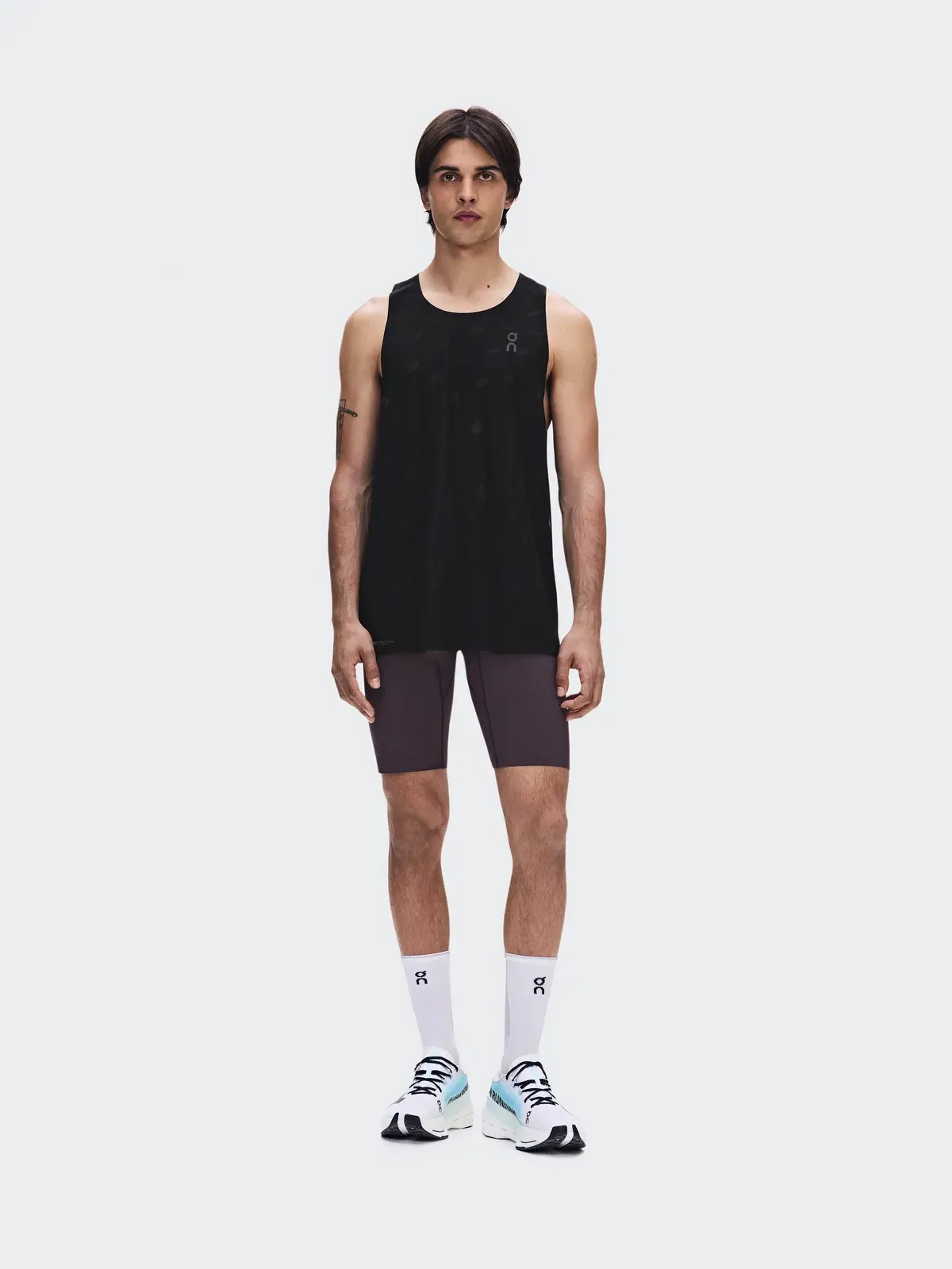 Мужские полулеггинсы беговые с принтом Zero Half Tights On, Urchin — 8