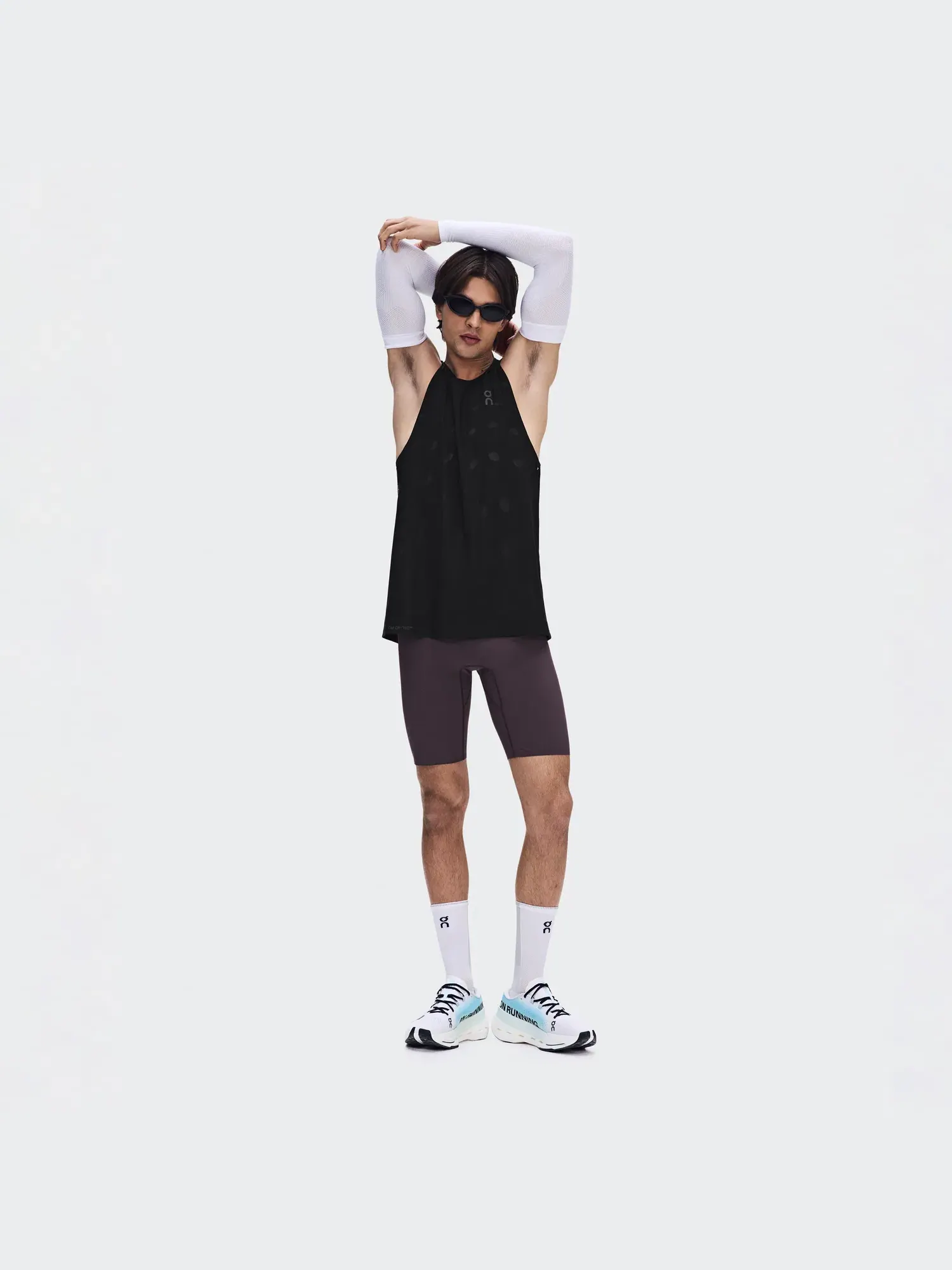 Мужские полулеггинсы беговые с принтом Zero Half Tights On, Urchin — 9