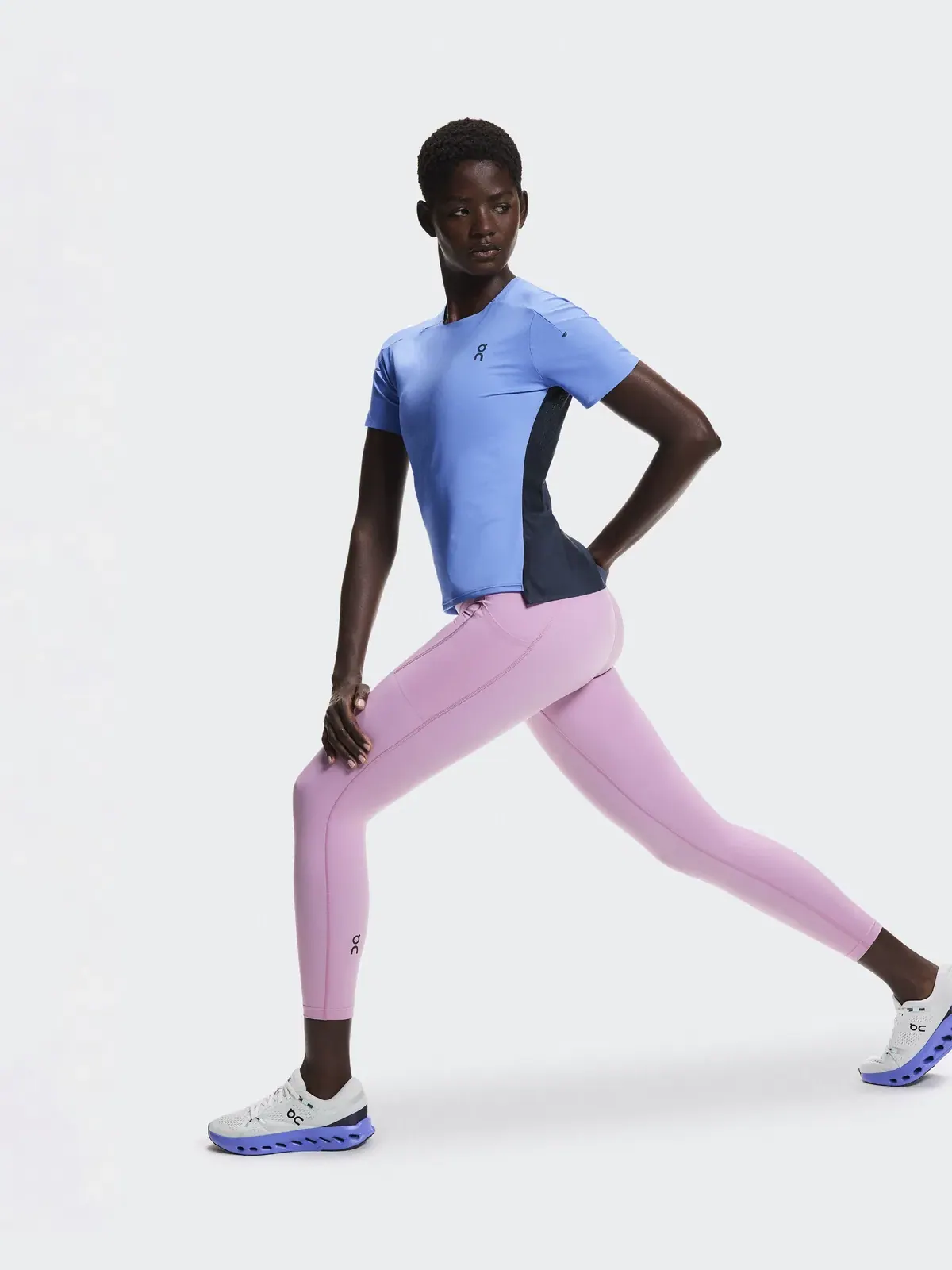 Женские леггинсы для бега 7/8 с карманами Performance Tights 7/8 On, Sakura — 7