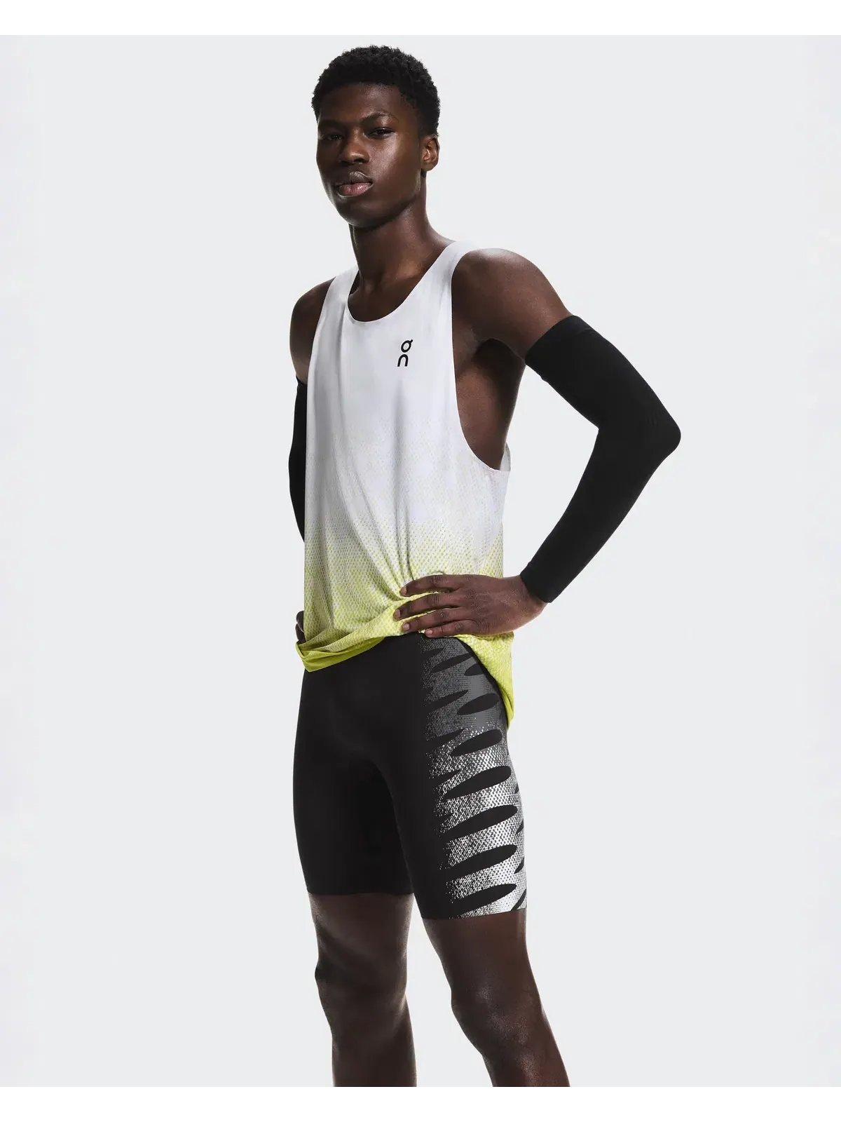 Мужские полулеггинсы беговые с принтом Zero Half Tights On — 4