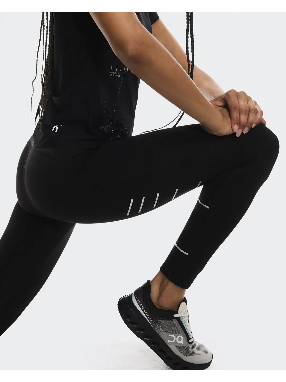 Женские беговые леггинсы утепленные с светоотражающими деталями Performance Tights Lumos On — 7