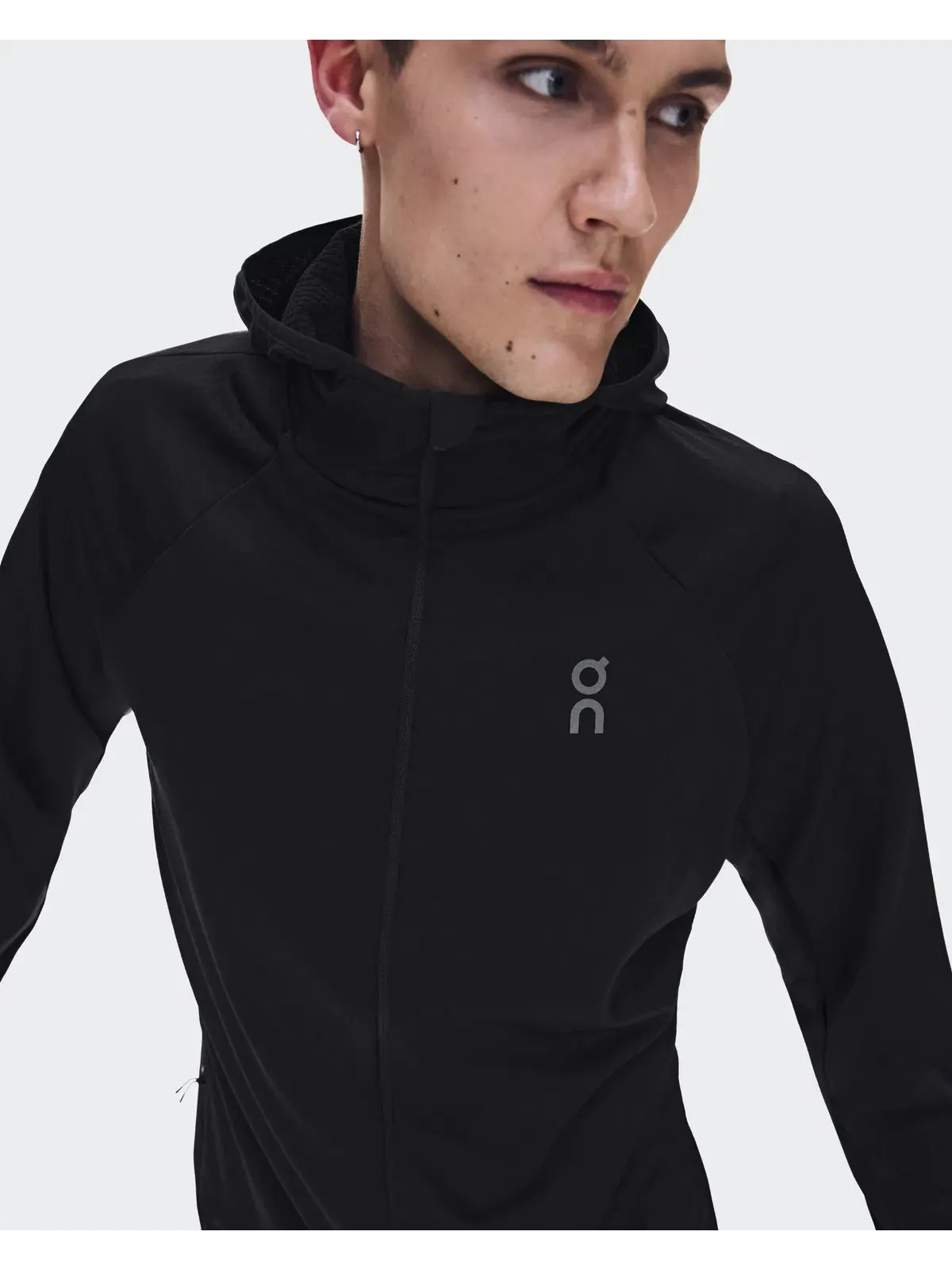 Мужское худи с капюшоном на молнии утепленное Climate Zip Hoodie On — 6