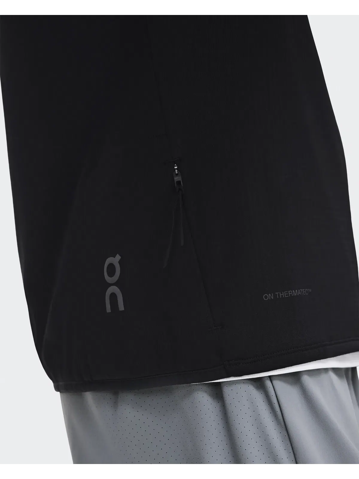 Мужское худи с капюшоном на молнии утепленное Climate Zip Hoodie On — 7