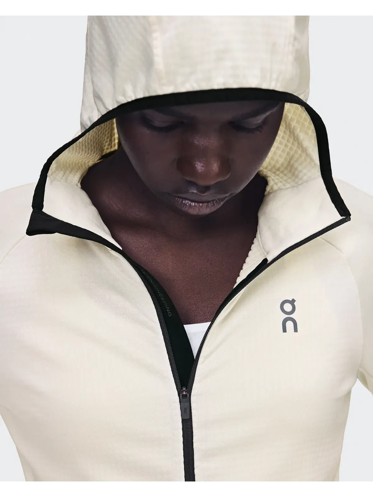 Женское худи с капюшоном на молнии утепленное Climate Zip Hoodie On, Hare — 8