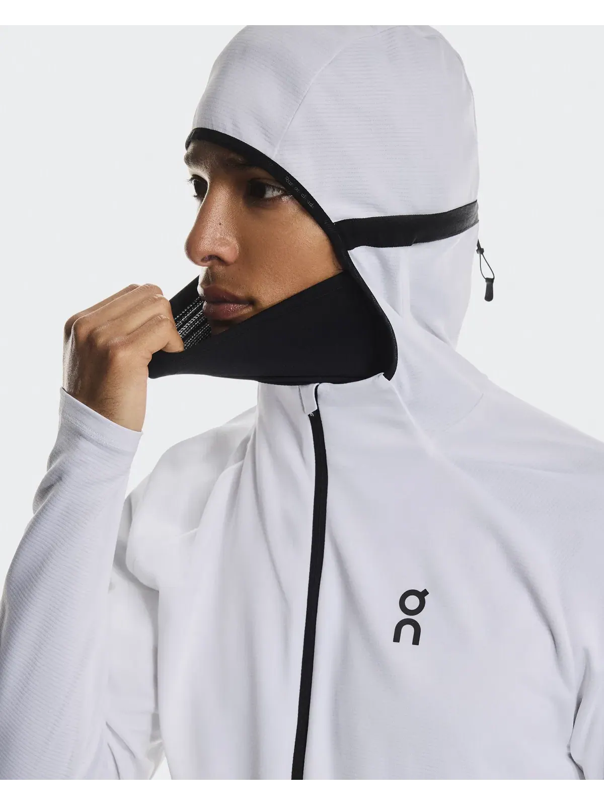 Мужское худи с капюшоном и встроенной балаклавой Climate Zip Hoodie On — 6