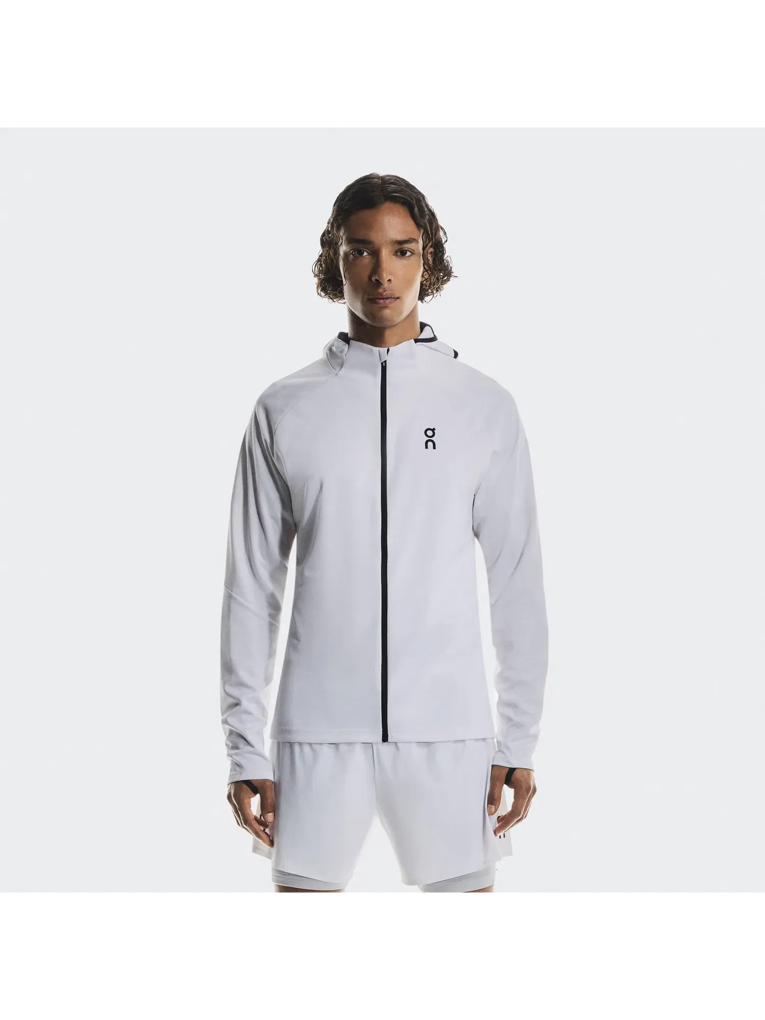 Мужское худи с капюшоном и встроенной балаклавой Climate Zip Hoodie On — 9
