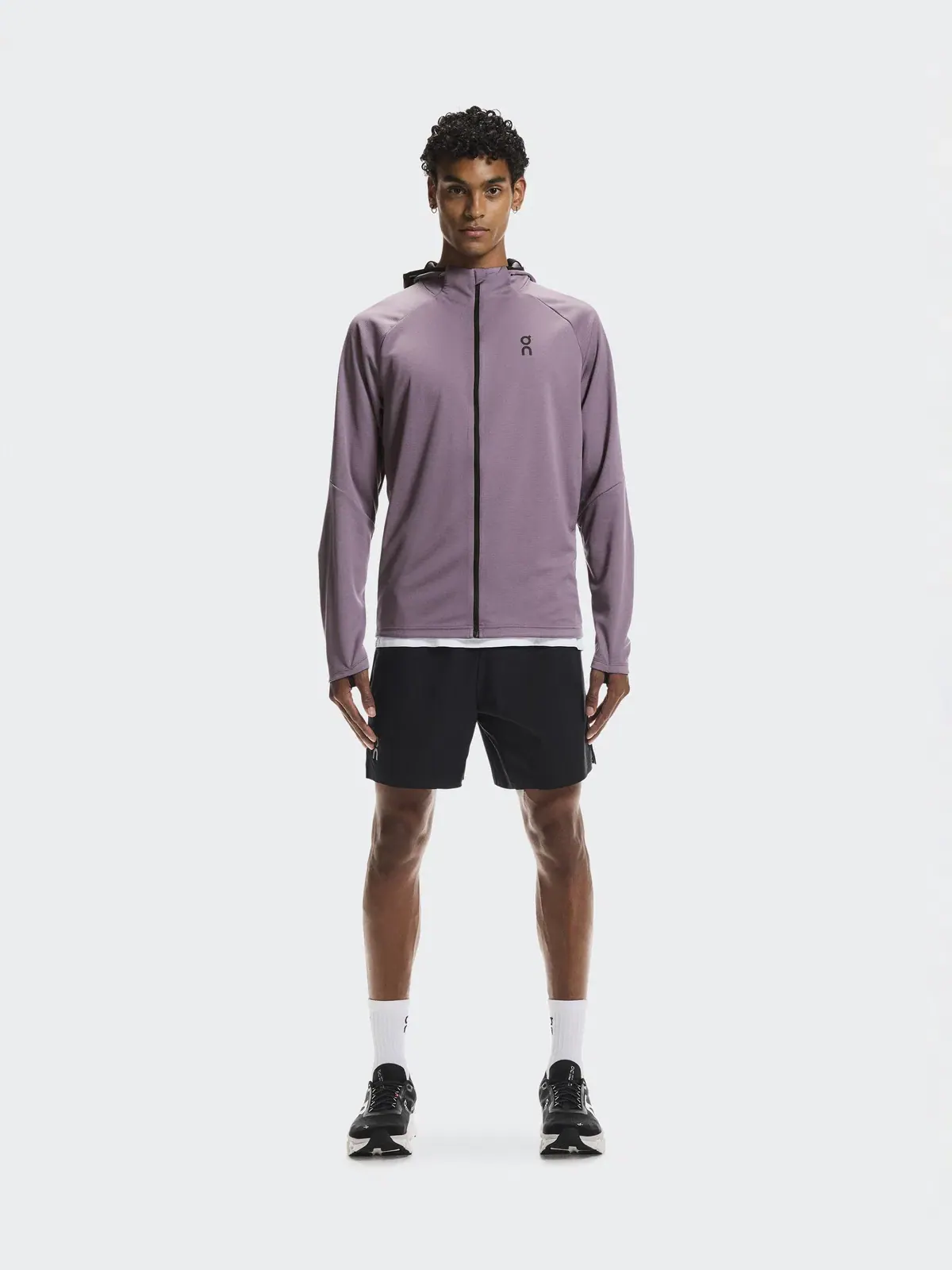 Мужское худи с капюшоном и встроенной балаклавой Climate Zip Hoodie On — 2