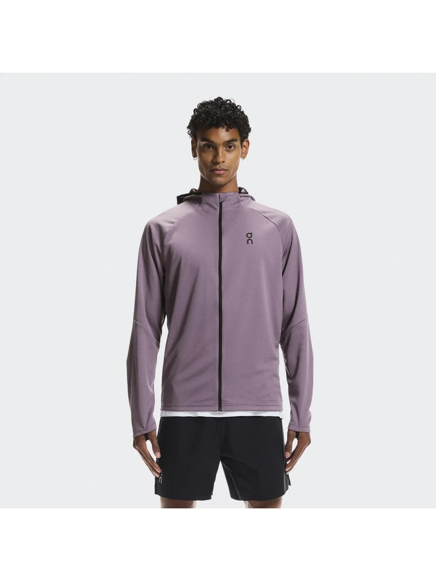Мужское худи с капюшоном и встроенной балаклавой Climate Zip Hoodie On — 11