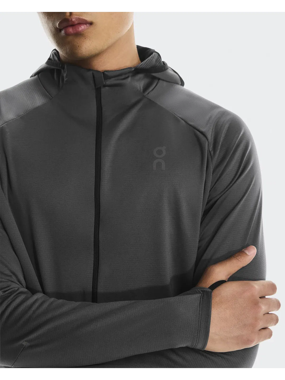 Мужское худи на молнии с капюшоном и встроенной балаклавой Climate Zip Hoodie On — 5