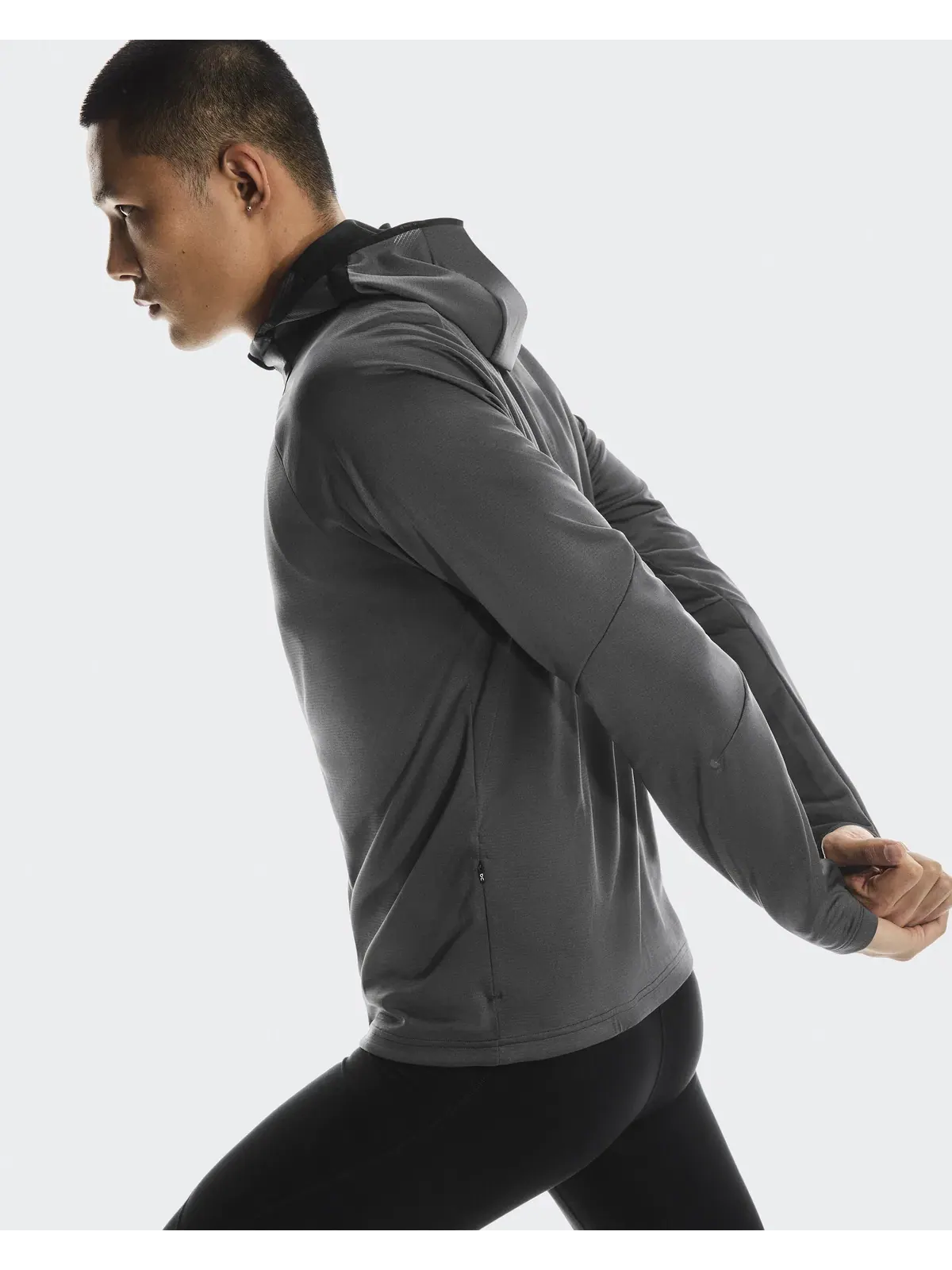 Мужское худи на молнии с капюшоном и встроенной балаклавой Climate Zip Hoodie On — 9
