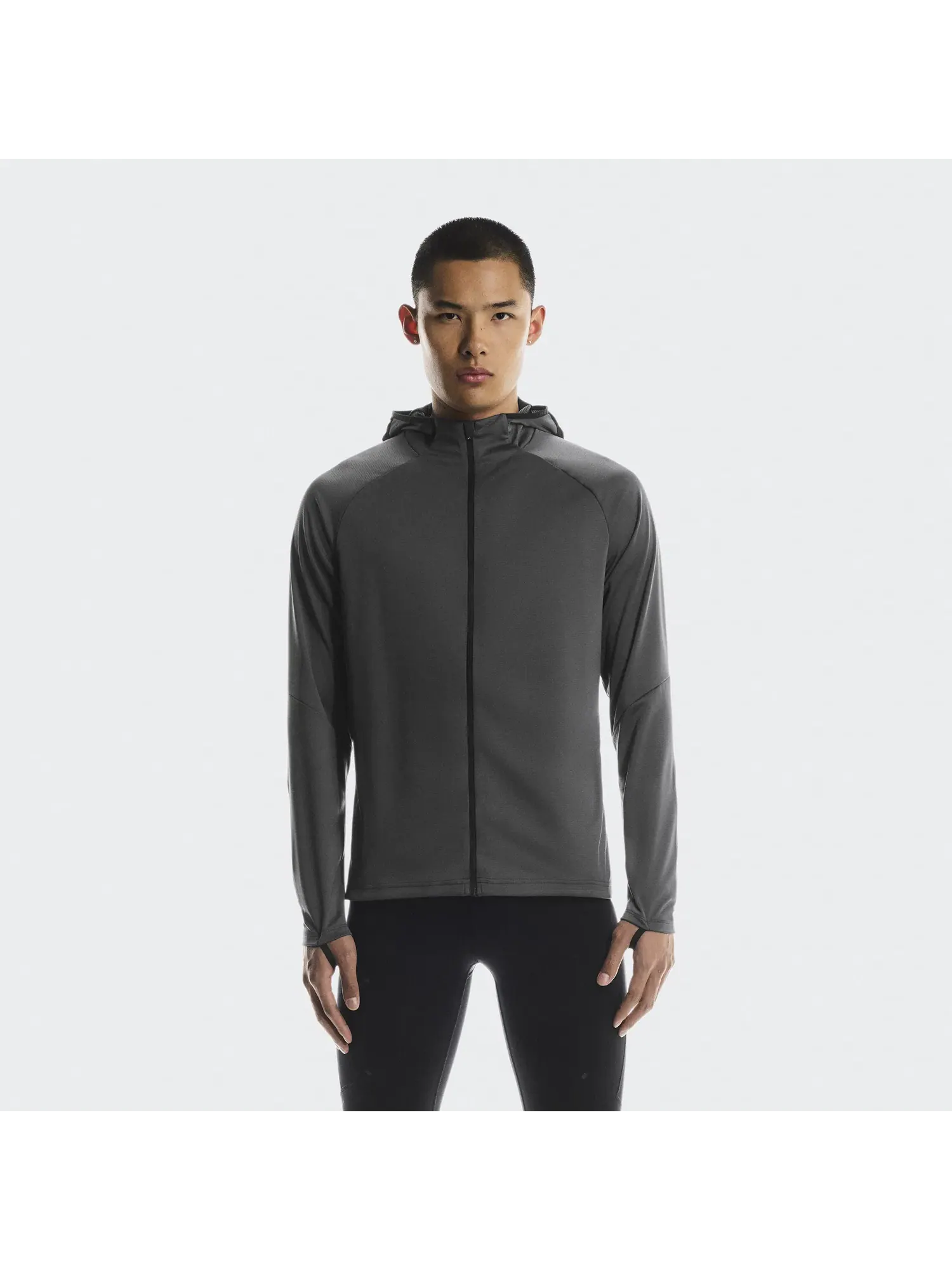 Мужское худи на молнии с капюшоном и встроенной балаклавой Climate Zip Hoodie On — 10