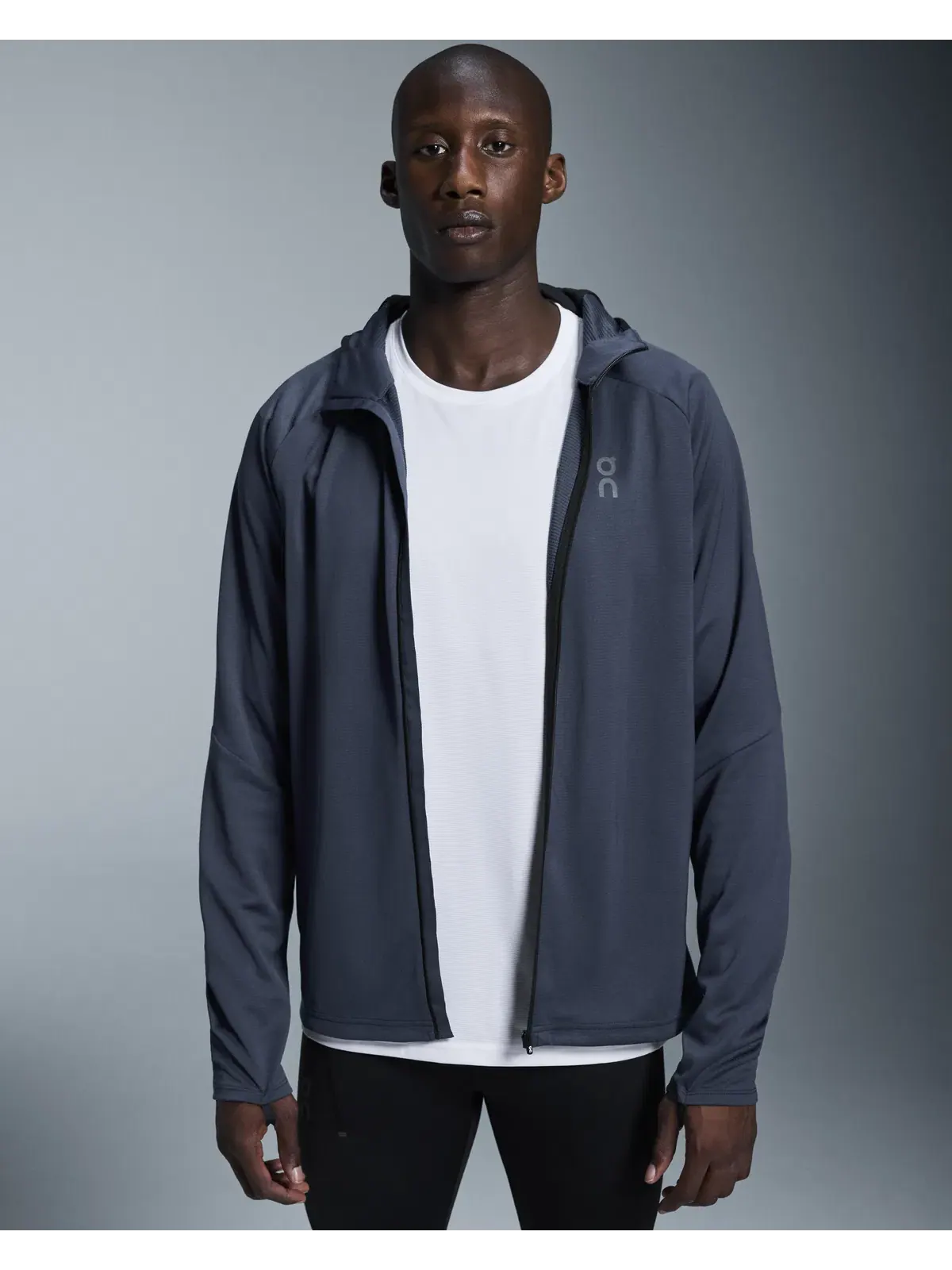 Мужское худи на молнии с капюшоном и встроенной балаклавой Climate Zip Hoodie On — 8