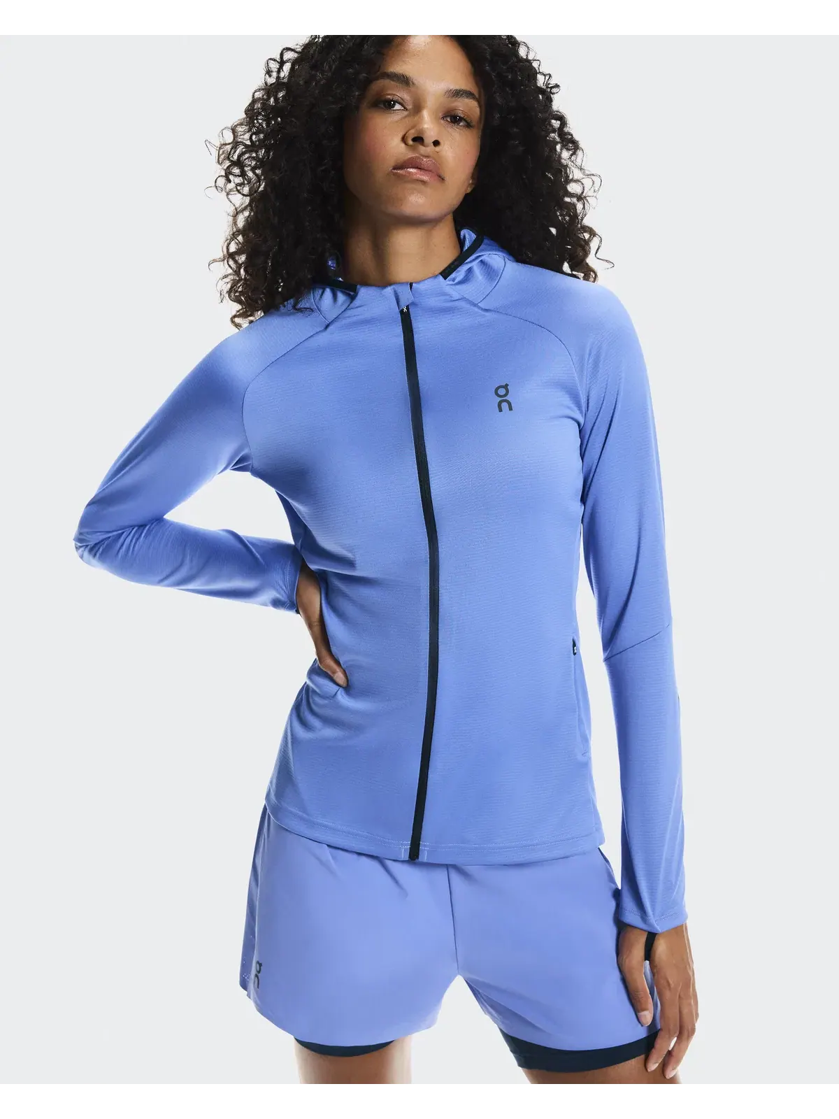 Женское худи на молнии с капюшоном и встроенной балаклавой Climate Zip Hoodie On, Sailor — 4
