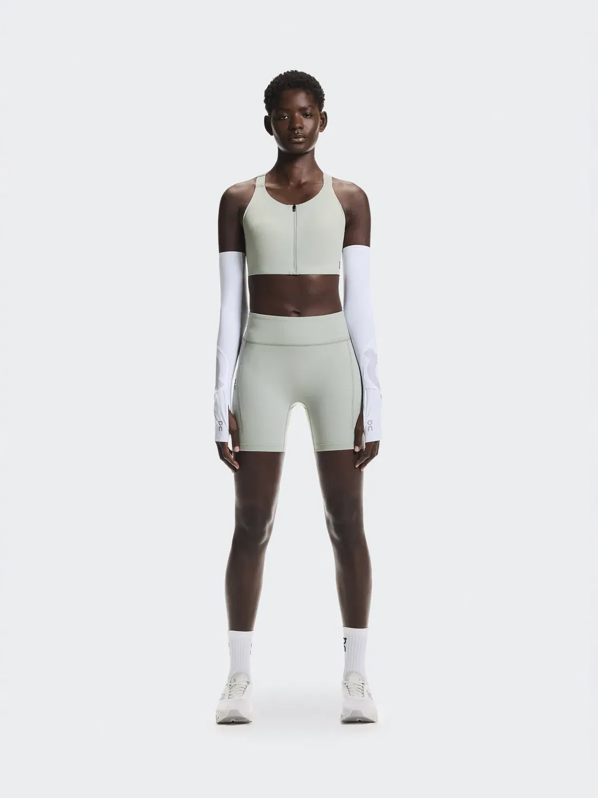 Женский спортивный бюстгальтер высокой поддержки с молнией спереди Endurance Bra Zip On, Tin — 2