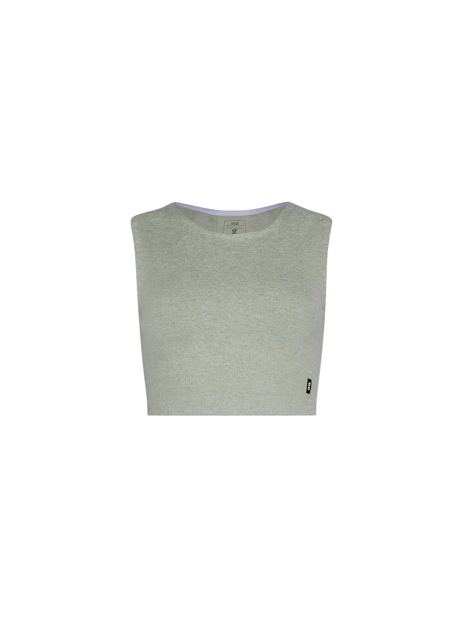 Женский кроп-топ с принтом меланж Studio Knit Crop On, Mineral Heather — 1