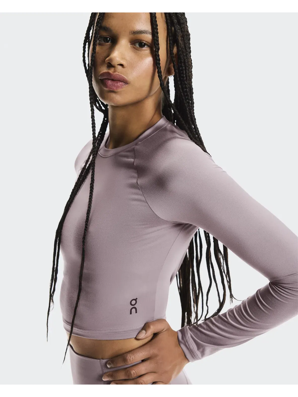 Женский кроп-топ с длинным рукавом Studio Long-T Crop On, Heron — 4