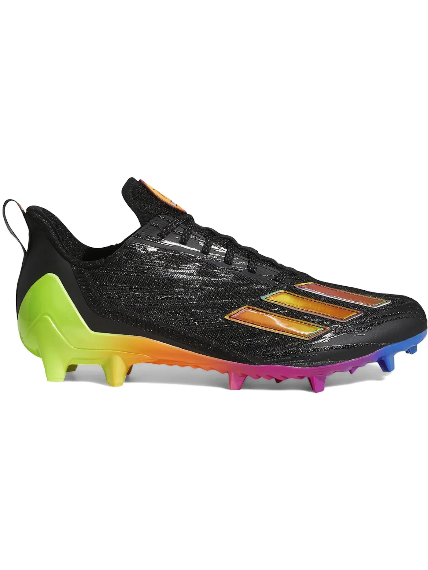 Мужские бутсы для футбола с эмодзи-принтом Adizero Cleats Adidas — изображение 1 из 1, черный/черный/серый