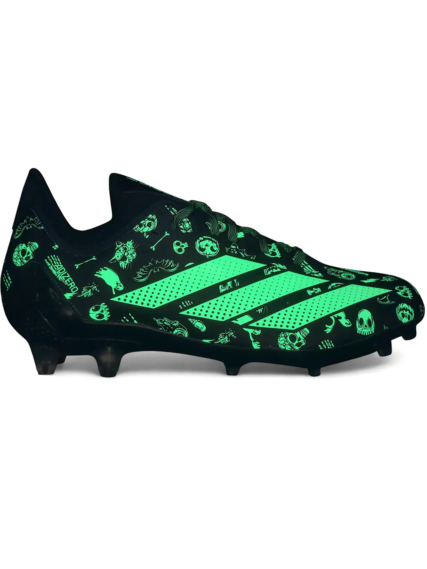 Мужские бутсы с принтом Adidas Adizero Electric — изображение 2 из 2, черный/белый/черный