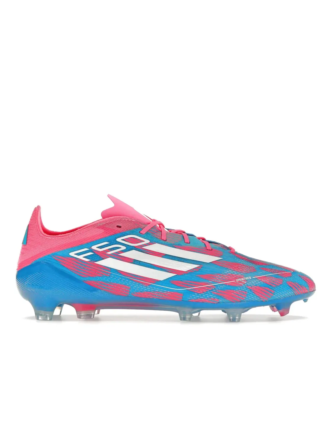 Мужские бутсы для футбола с шипами Adizero F50 Elite FG Adidas — изображение 1 из 4, синий/белый/розовый