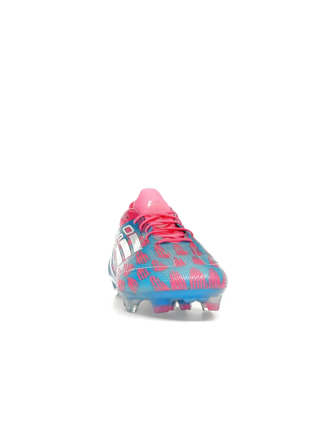 Мужские бутсы для футбола с шипами Adizero F50 Elite FG Adidas — изображение 2 из 4, синий/белый/розовый