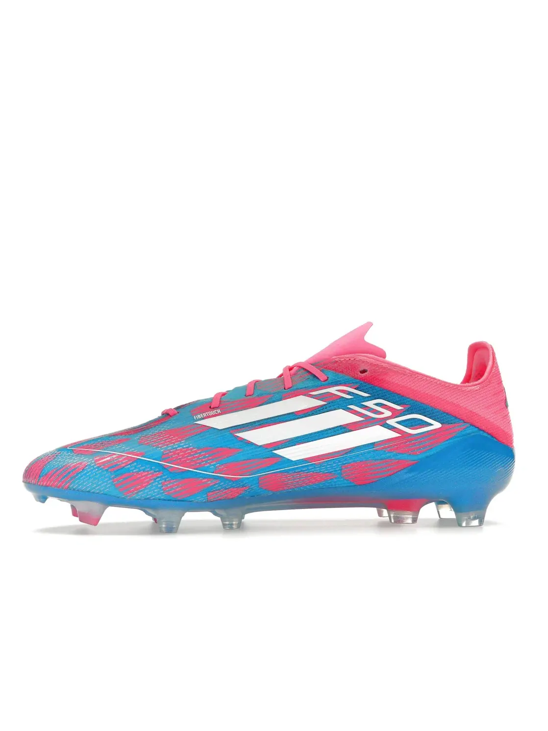 Мужские бутсы для футбола с шипами Adizero F50 Elite FG Adidas — изображение 3 из 4, синий/белый/розовый