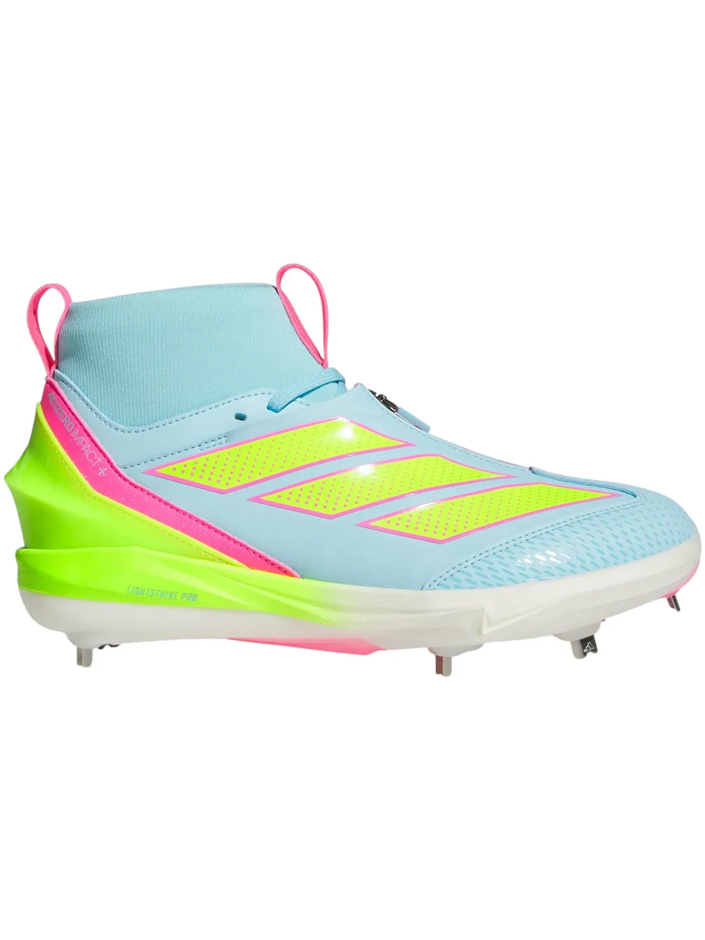 Мужские бутсы с шипами Adidas Adizero Impact+ 2.0 — изображение 1 из 1, синий розовый