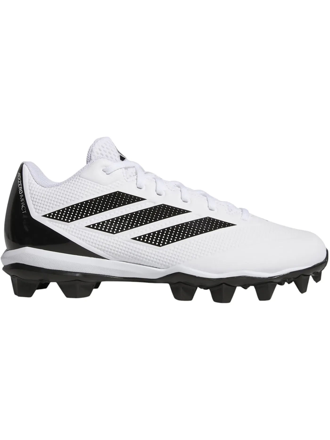 Мужские бутсы с литой подошвой Adidas Adizero Impact 2.0 Molded — изображение 1 из 1, белый черный