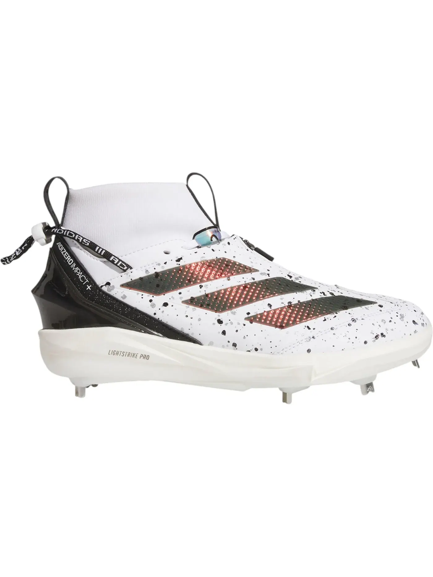 Мужские бутсы с шипами Adidas Adizero Impact+ 2.0 — изображение 1 из 1, белый/черный/белый