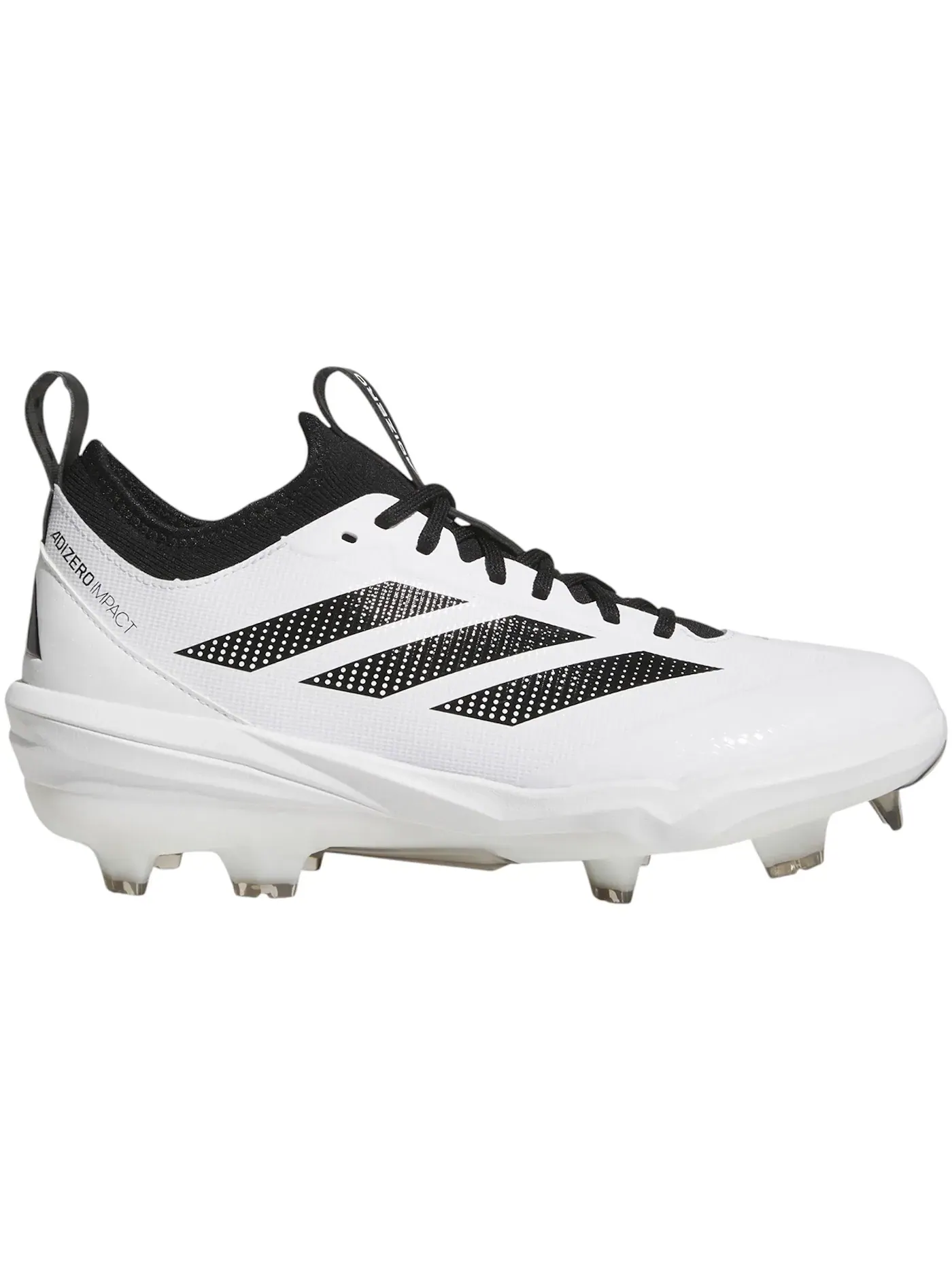 Мужские бутсы с шипами Adizero Impact 2.0 TPU Adidas — изображение 1 из 1, белый черный
