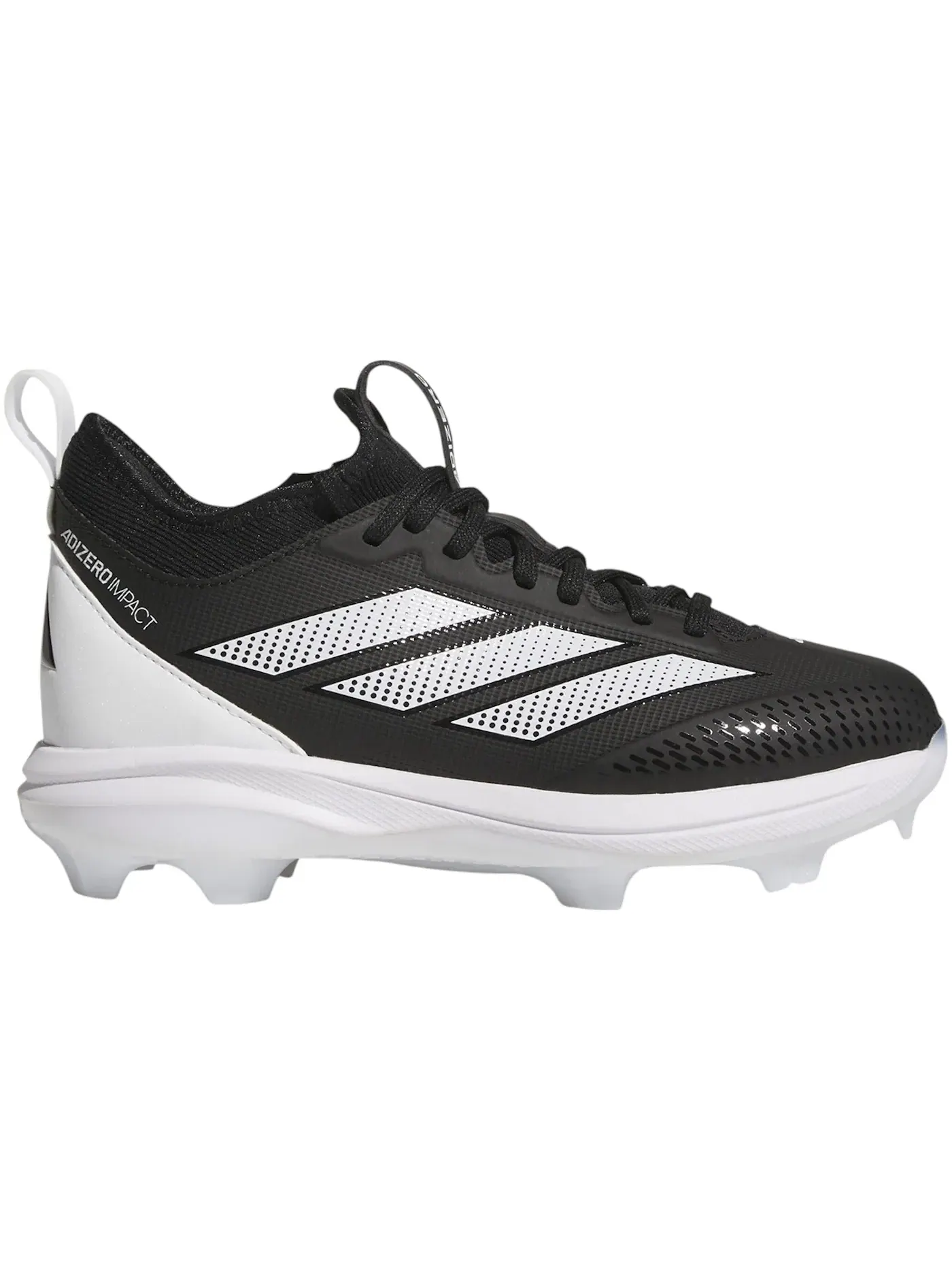 Детские бутсы с шипами TPU Adizero Impact 2.0 Adidas — изображение 1 из 1, черный/белый/белый