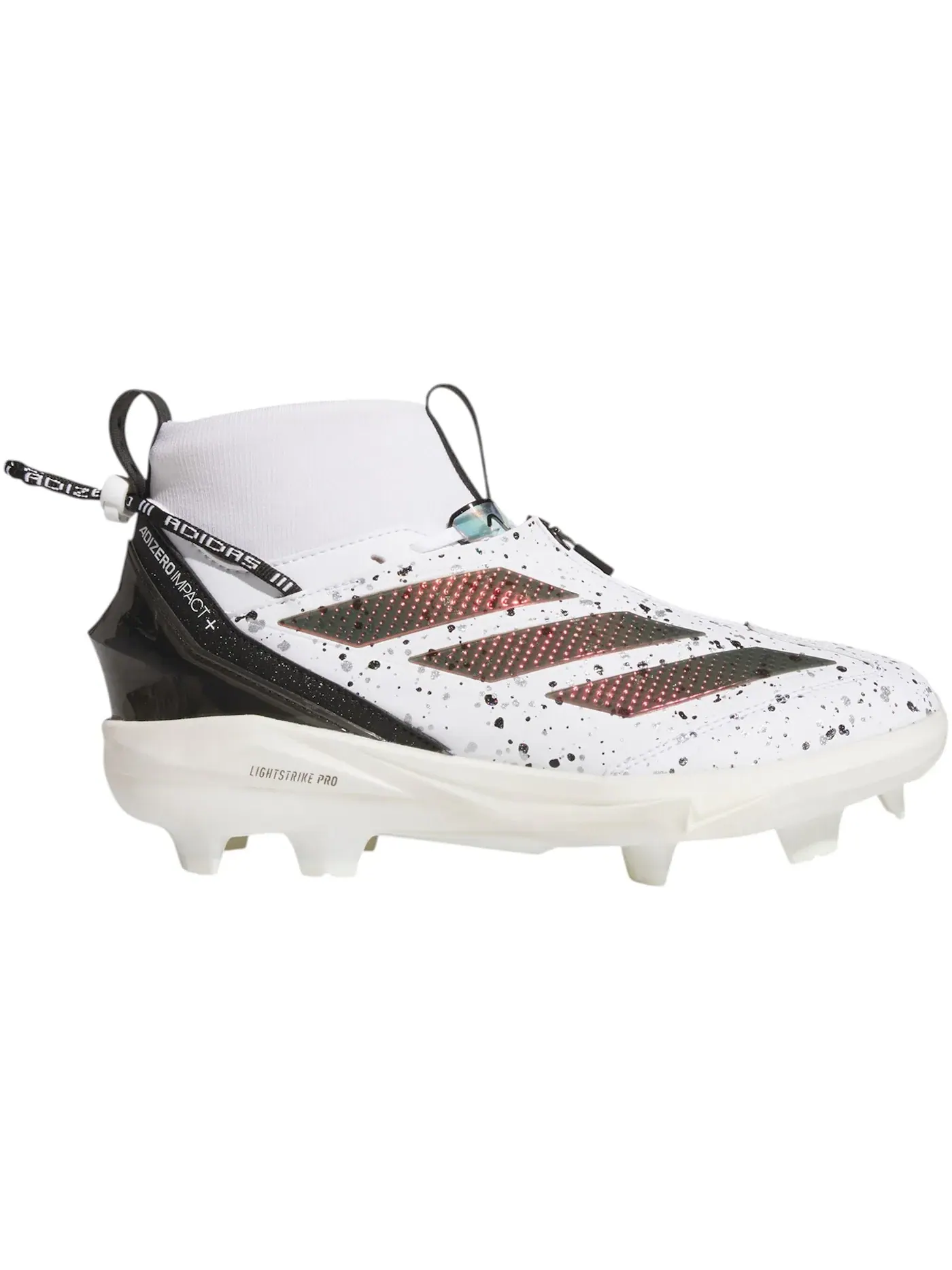 Мужские бутсы с шипами Adizero Impact+ 2.0 TPU Adidas — изображение 1 из 1, белый черный белый