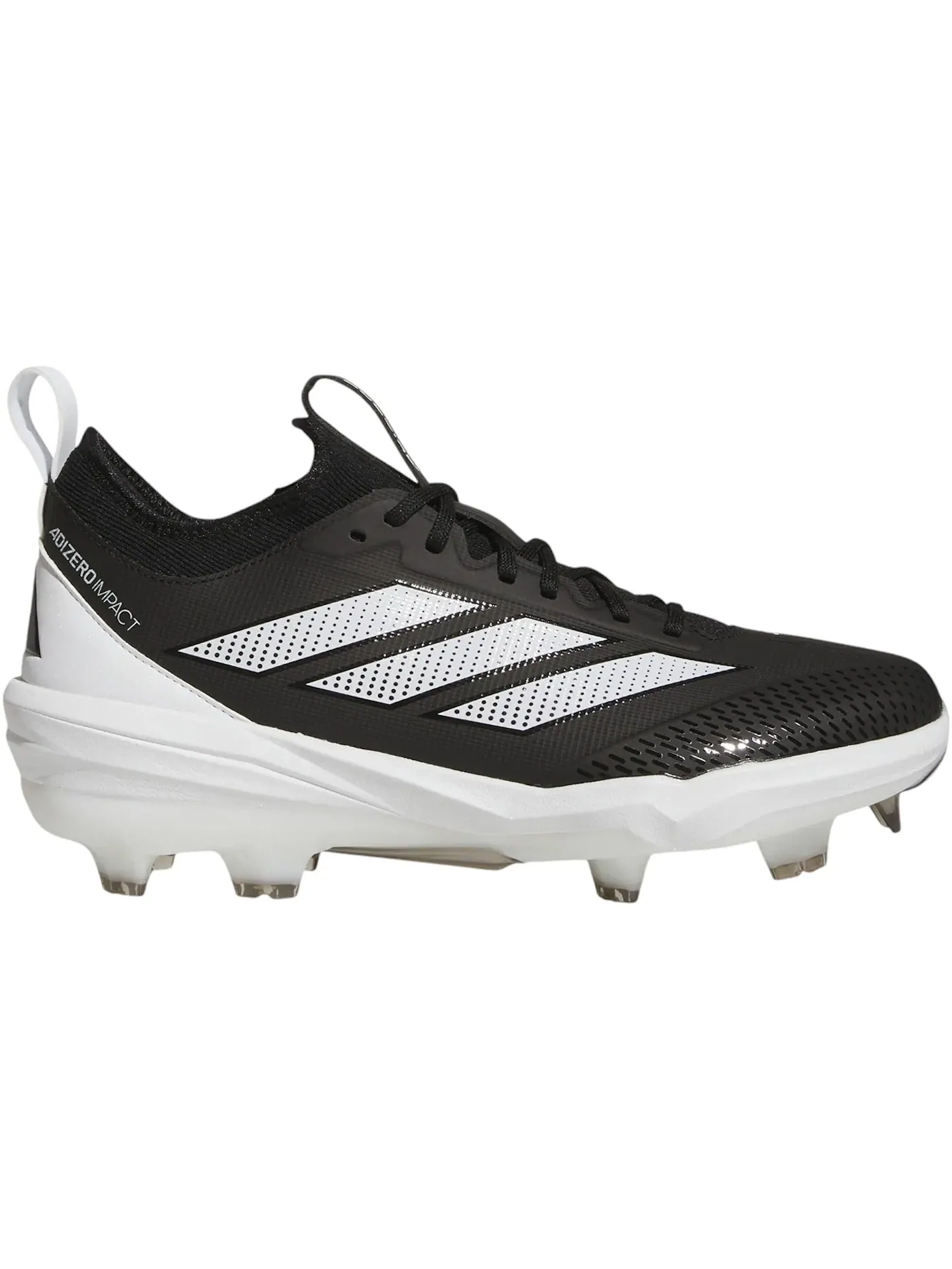 Мужские бутсы с шипами Adizero Impact 2.0 TPU Adidas — изображение 1 из 1, черный/белый/белый