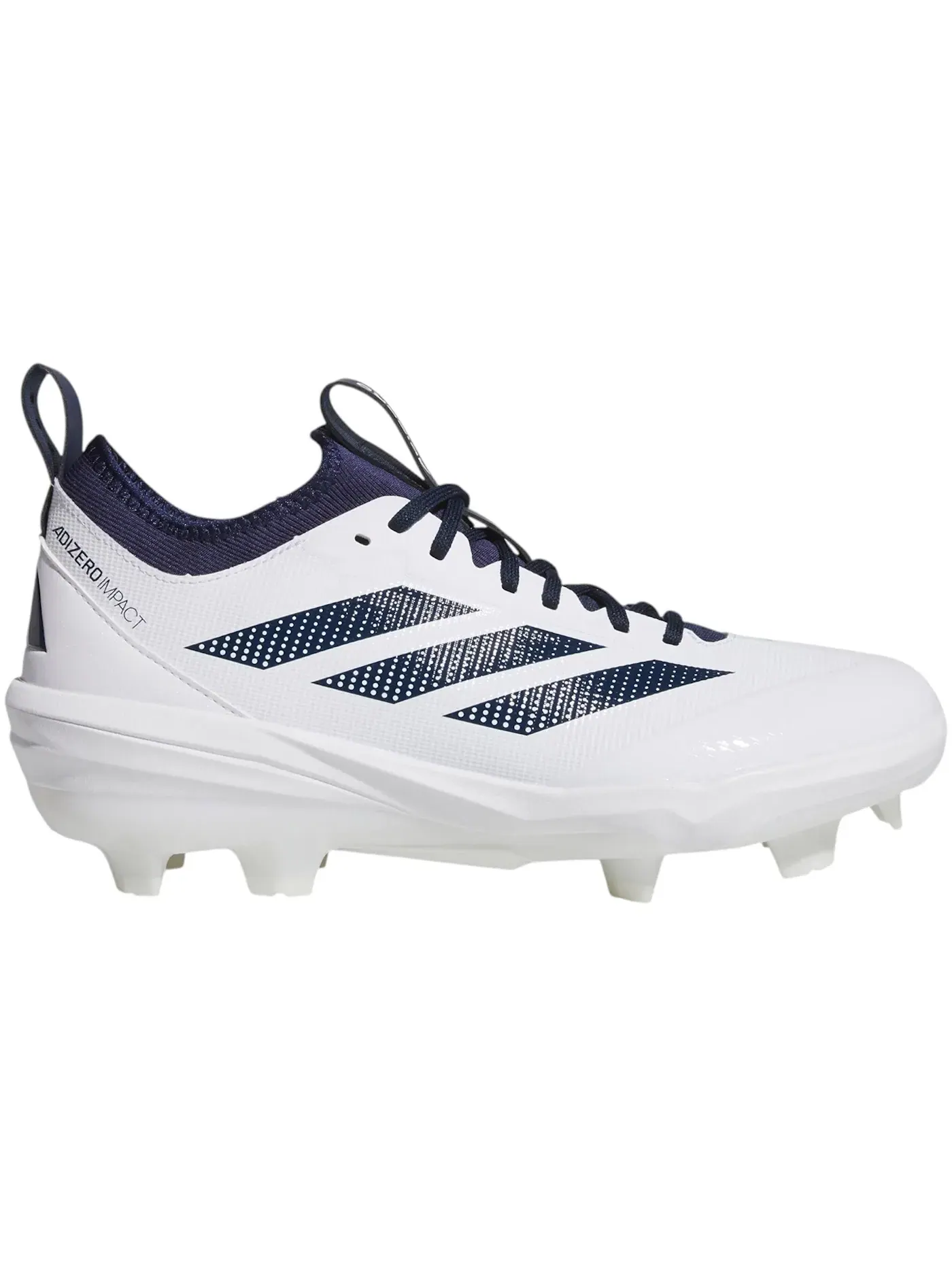 Мужские бутсы с шипами TPU Adidas Adizero Impact 2.0 — изображение 1 из 1, белый/темно-синий синий
