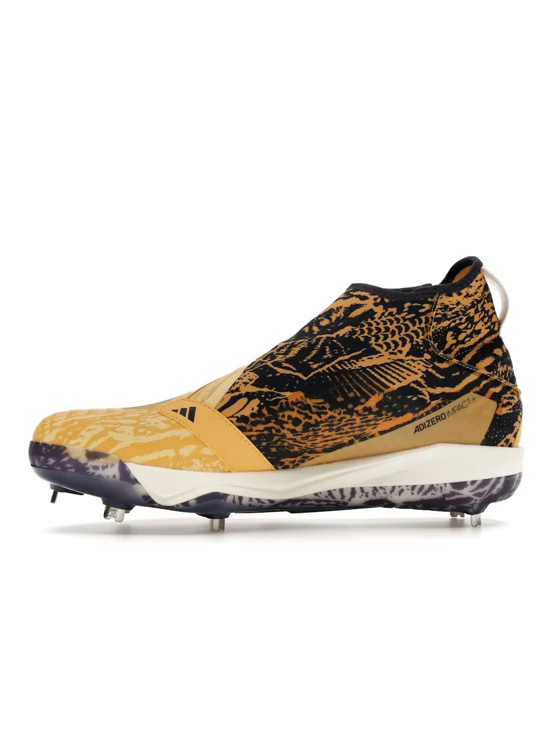 Мужские бутсы для бейсбола Adizero Impact+ Adidas — изображение 3 из 4, оранжевый/темно-синий
