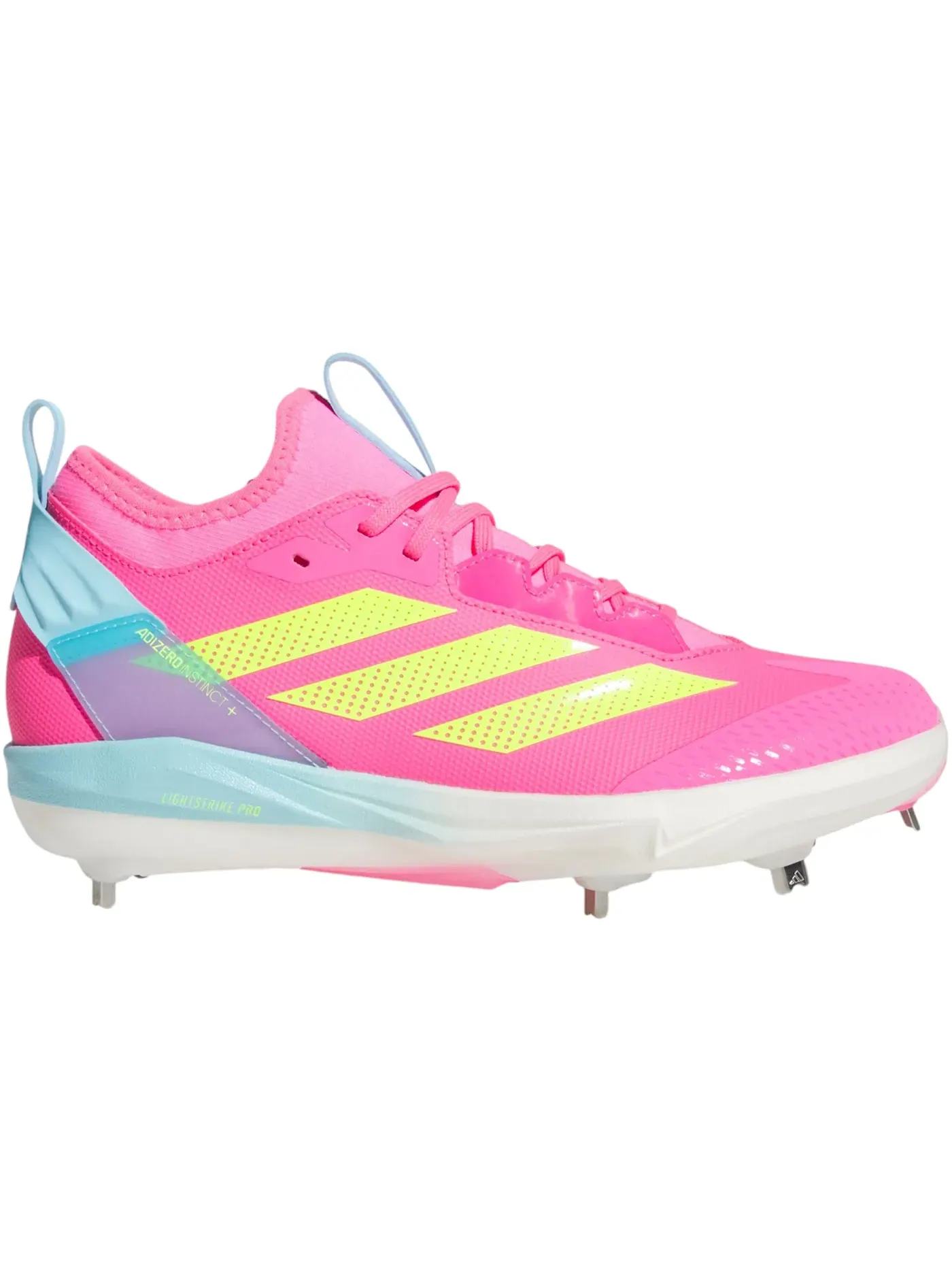 Женские бутсы Adizero Instinct+ 2.0 Adidas — изображение 1 из 1, розовый синий
