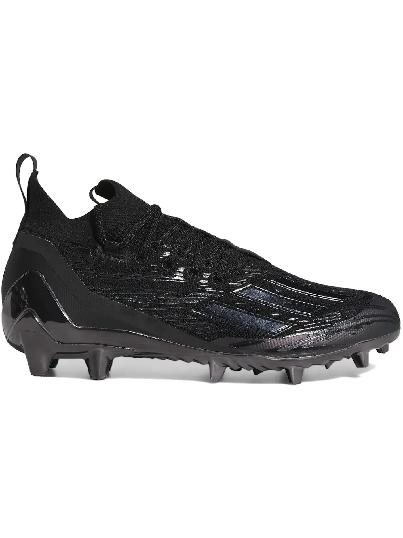 Мужские бутсы с принтом Adidas Adizero Primeknit Cleats — изображение 1 из 1, черный/черный/металлик