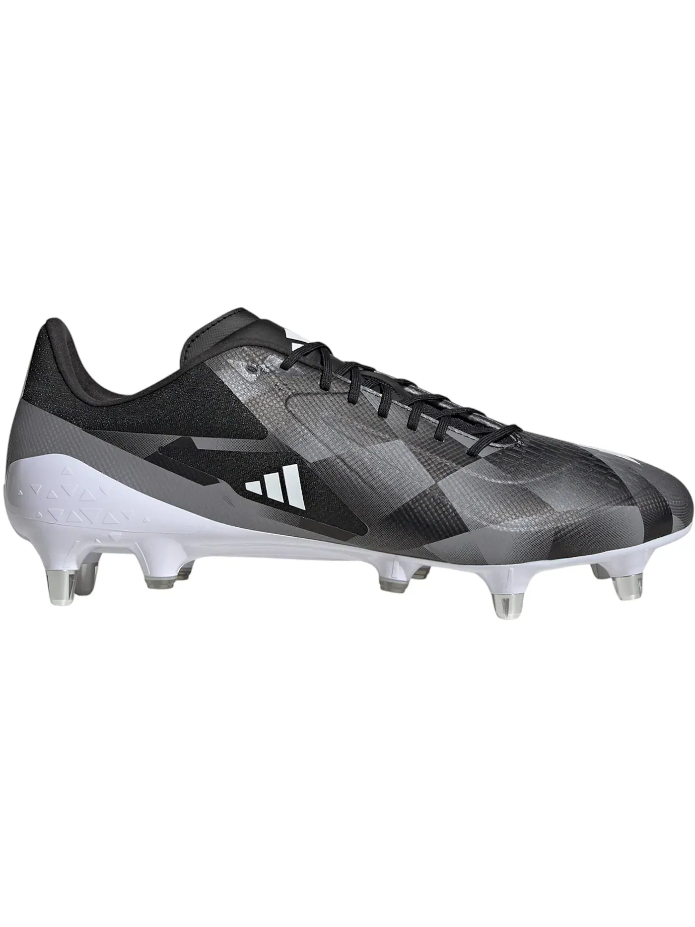 Мужские бутсы для регби с шипами Adidas Adizero RS15 Ultimate SG Rugby — изображение 1 из 1, черный белый серый