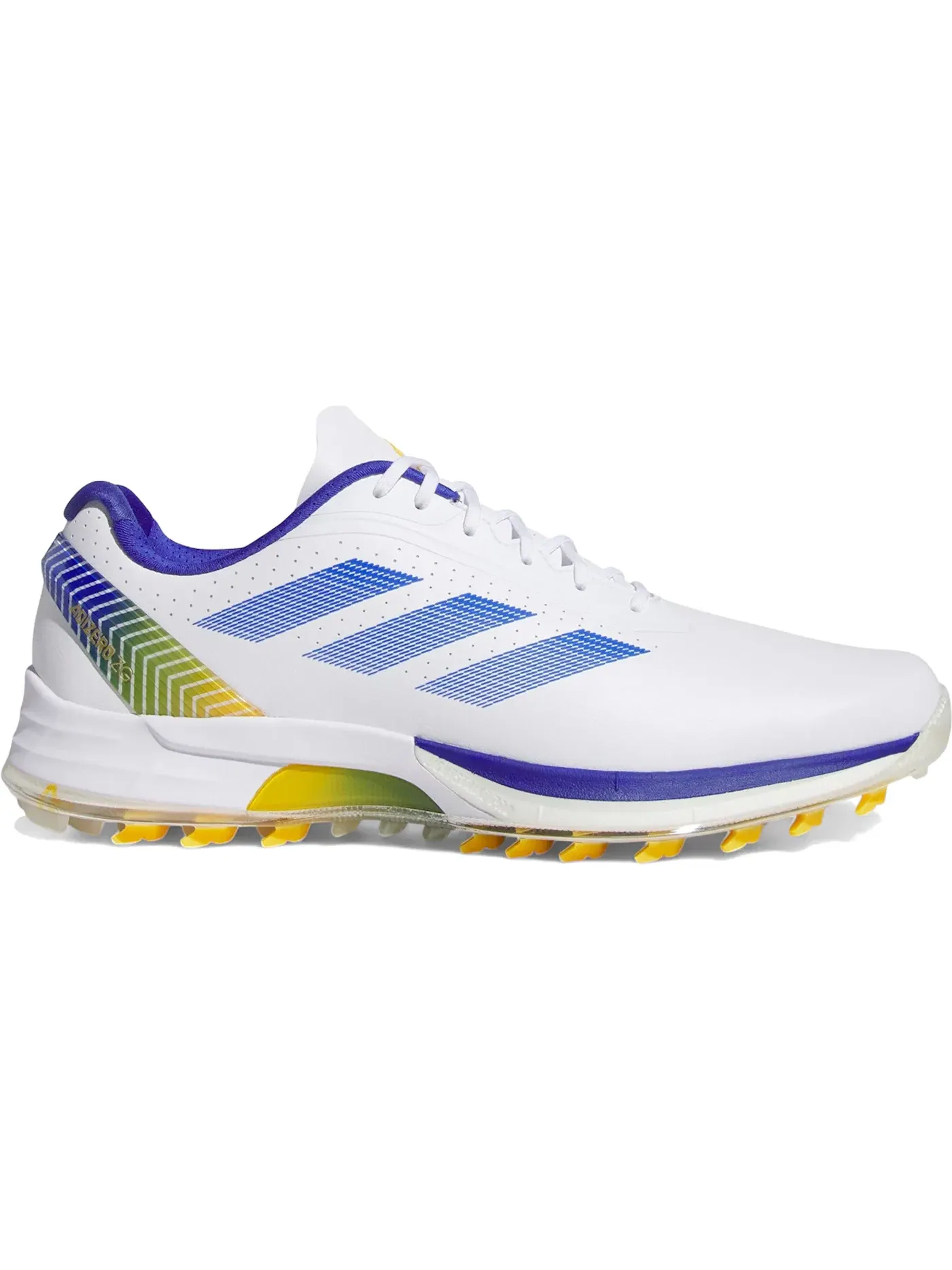 Мужские шиповки для гольфа без шипов Adidas Adizero ZG Spikeless Golf Team Europe — изображение 1 из 1, белый/синий/желтый