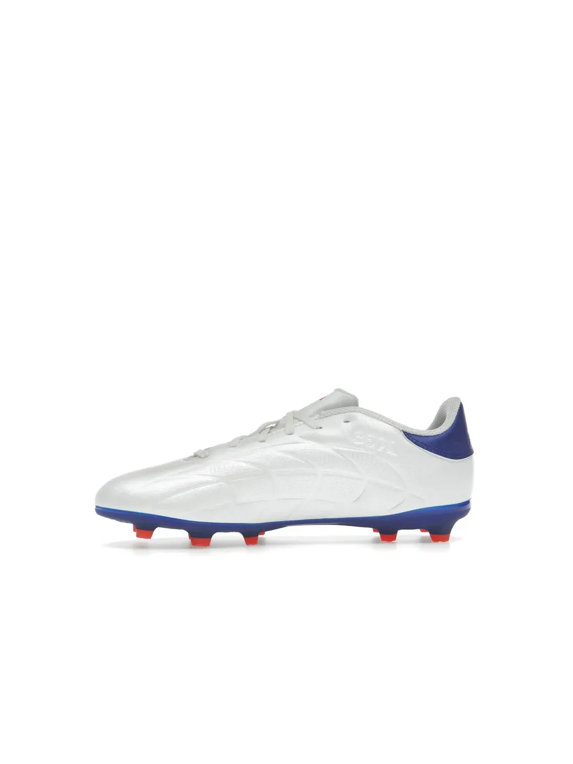Детские бутсы футбольные с фиксированной подошвой Adidas Copa Pure 2 League FG — изображение 3 из 4, белый синий красный