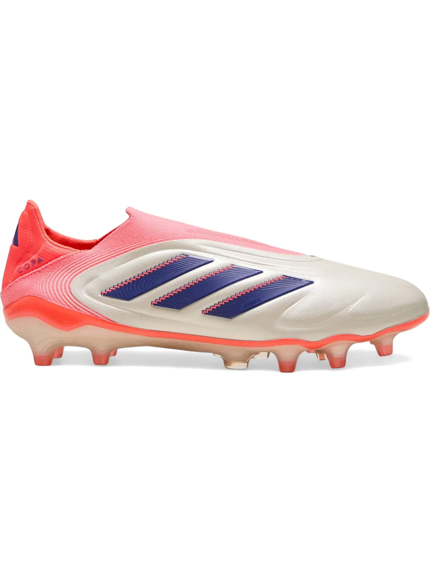Мужские бутсы с высоким верхом без шнуровки Adidas Copa Pure 3 Elite Laceless FG — изображение 1 из 1, белый/синий
