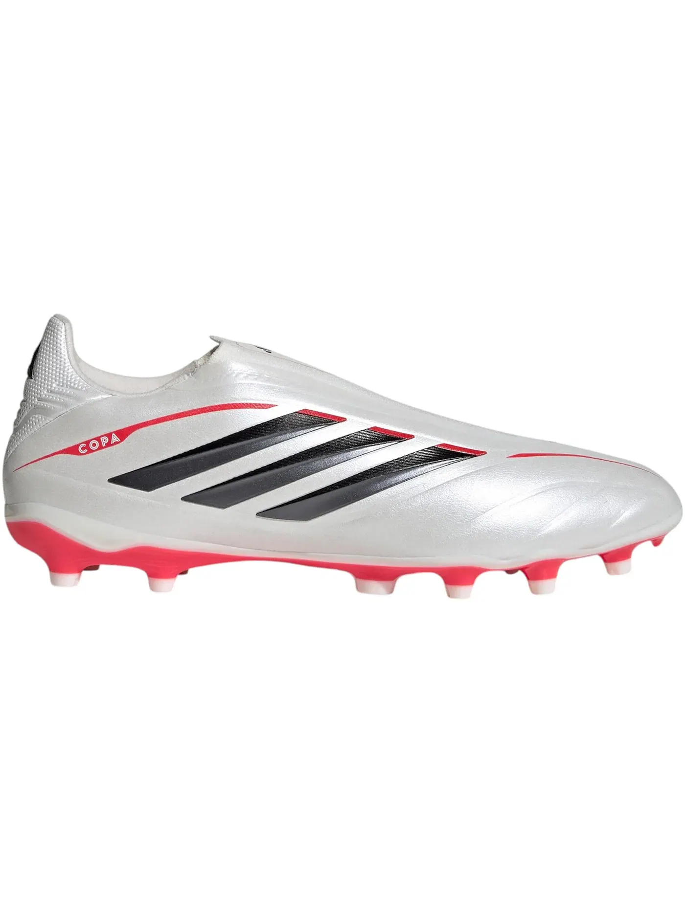 Мужские бутсы с безшнуровкой Adidas Copa Pure 4 League Laceless FG — изображение 1 из 1, металлик/черный/красный
