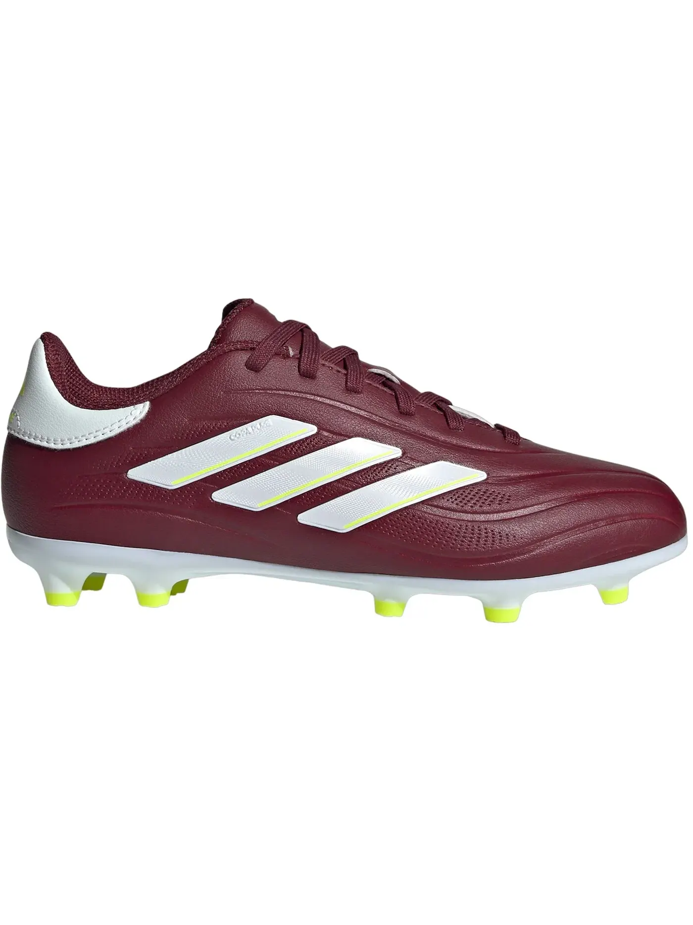 Детские бутсы для футбола с фиксированными шипами Adidas Copa Pure II League FG — изображение 1 из 1, красный/белый/желтый