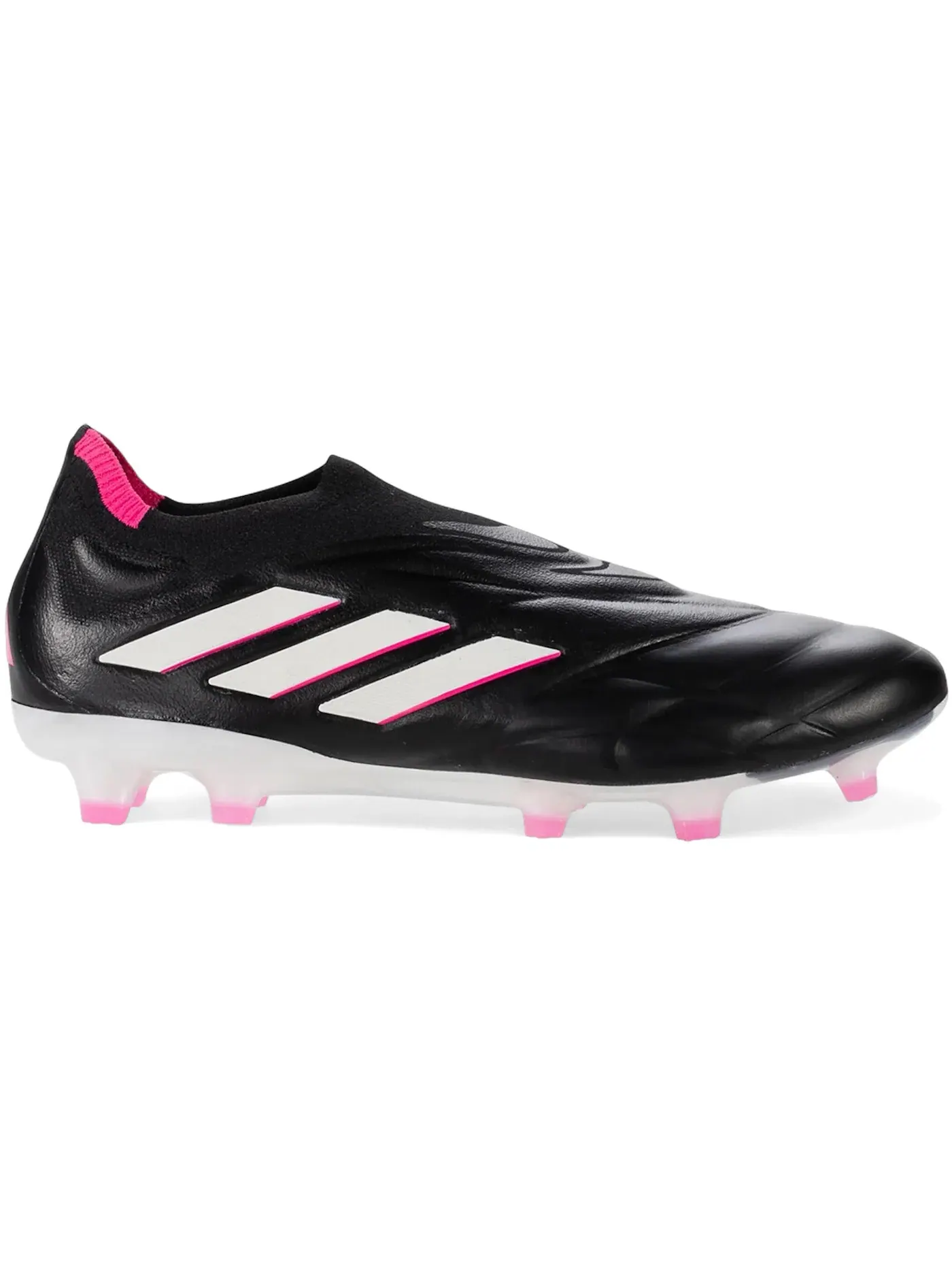 Мужские бутсы без шнуровки Copa Pure+ Laceless FG Adidas — изображение 1 из 1, черный/металлик/розовый