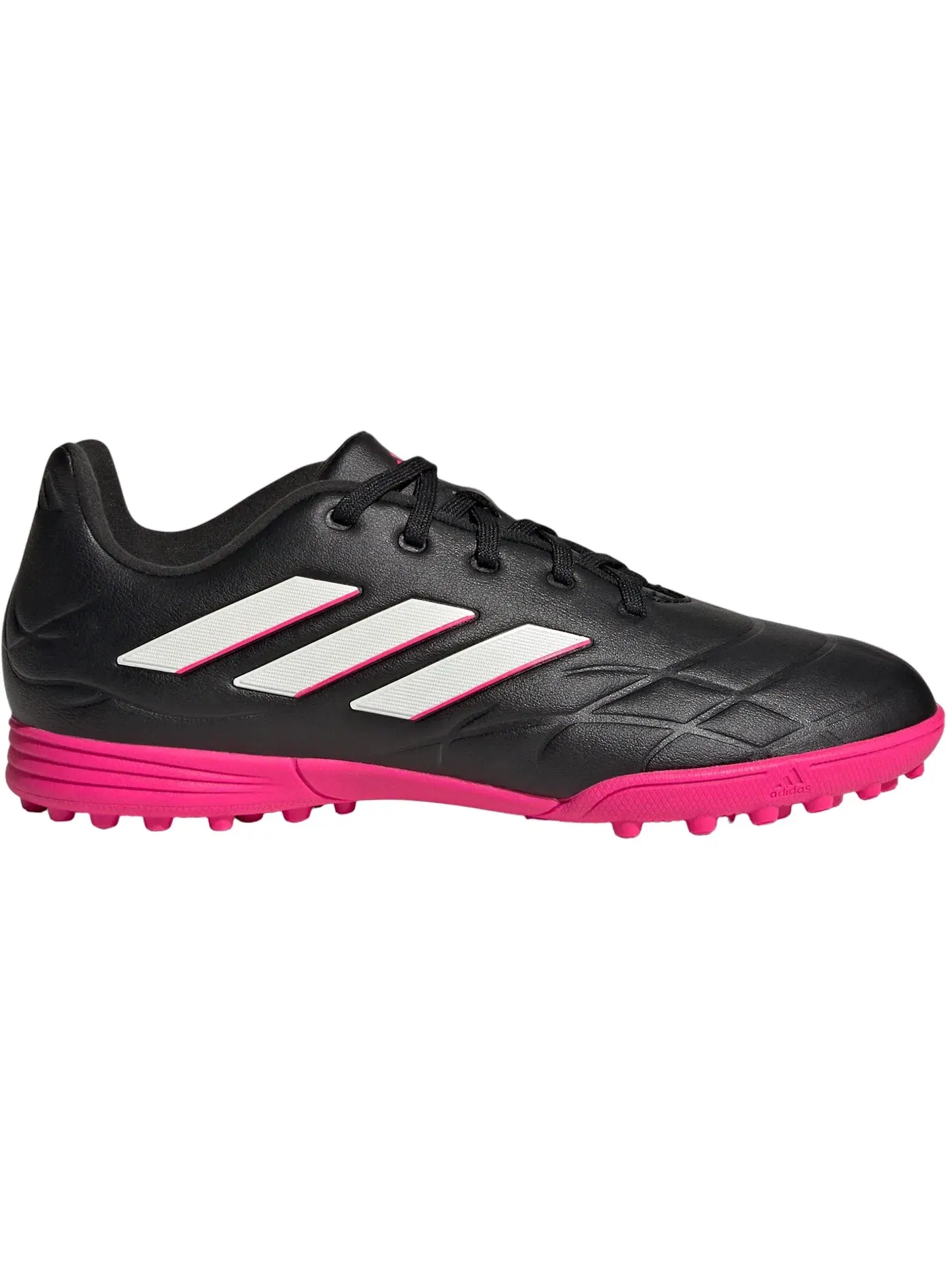 Детские бутсы с шипами Copa Pure.3 Turf Adidas — изображение 1 из 1, черный//розовый