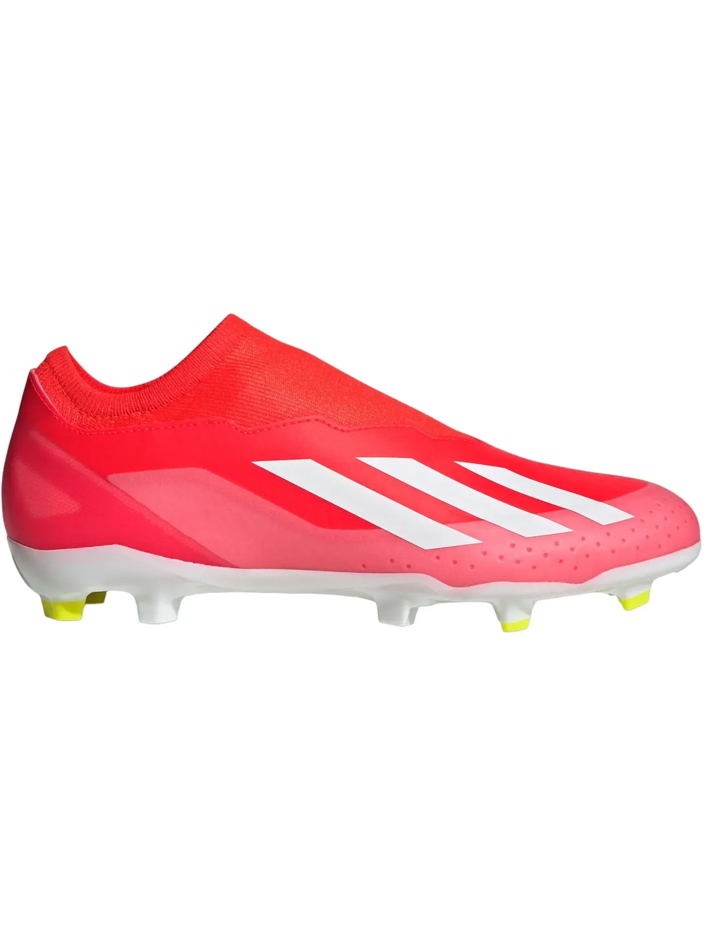 Мужские бутсы с безшнуровкой Adidas Crazyfast League Laceless FG — изображение 1 из 1, красный белый желтый