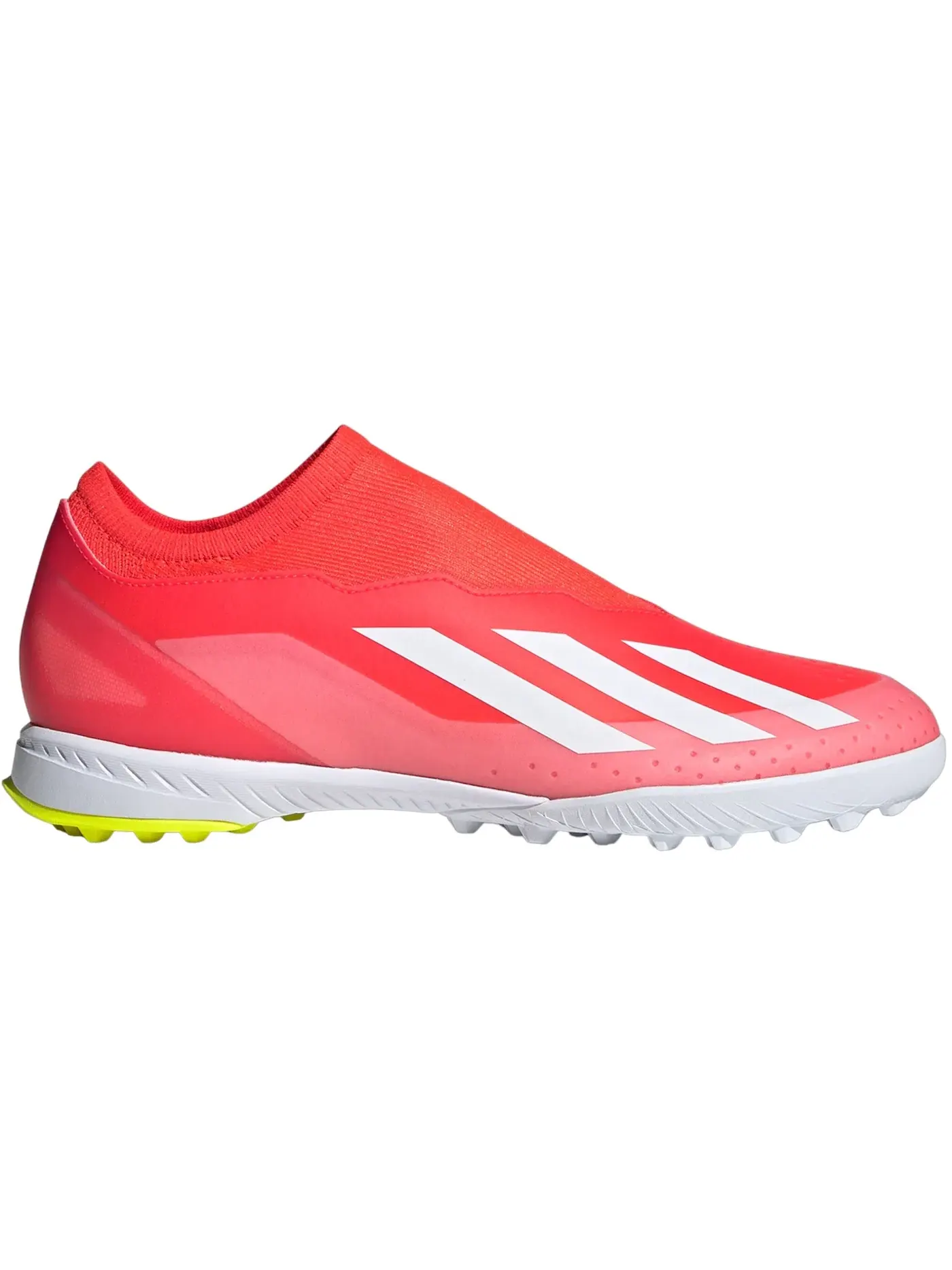 Мужские бутсы без шнурков Adidas Crazyfast League Laceless Turf — изображение 1 из 1, красный белый желтый